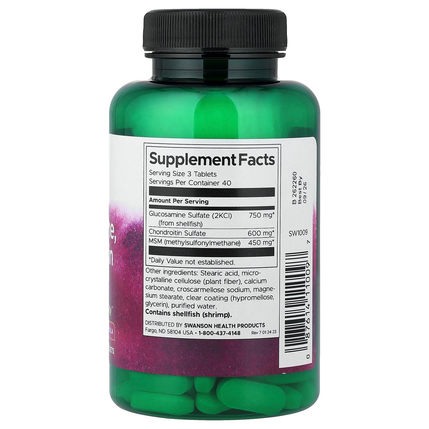 Swanson, Glucosamine, Chondroitin & MSM, 120 Tablets