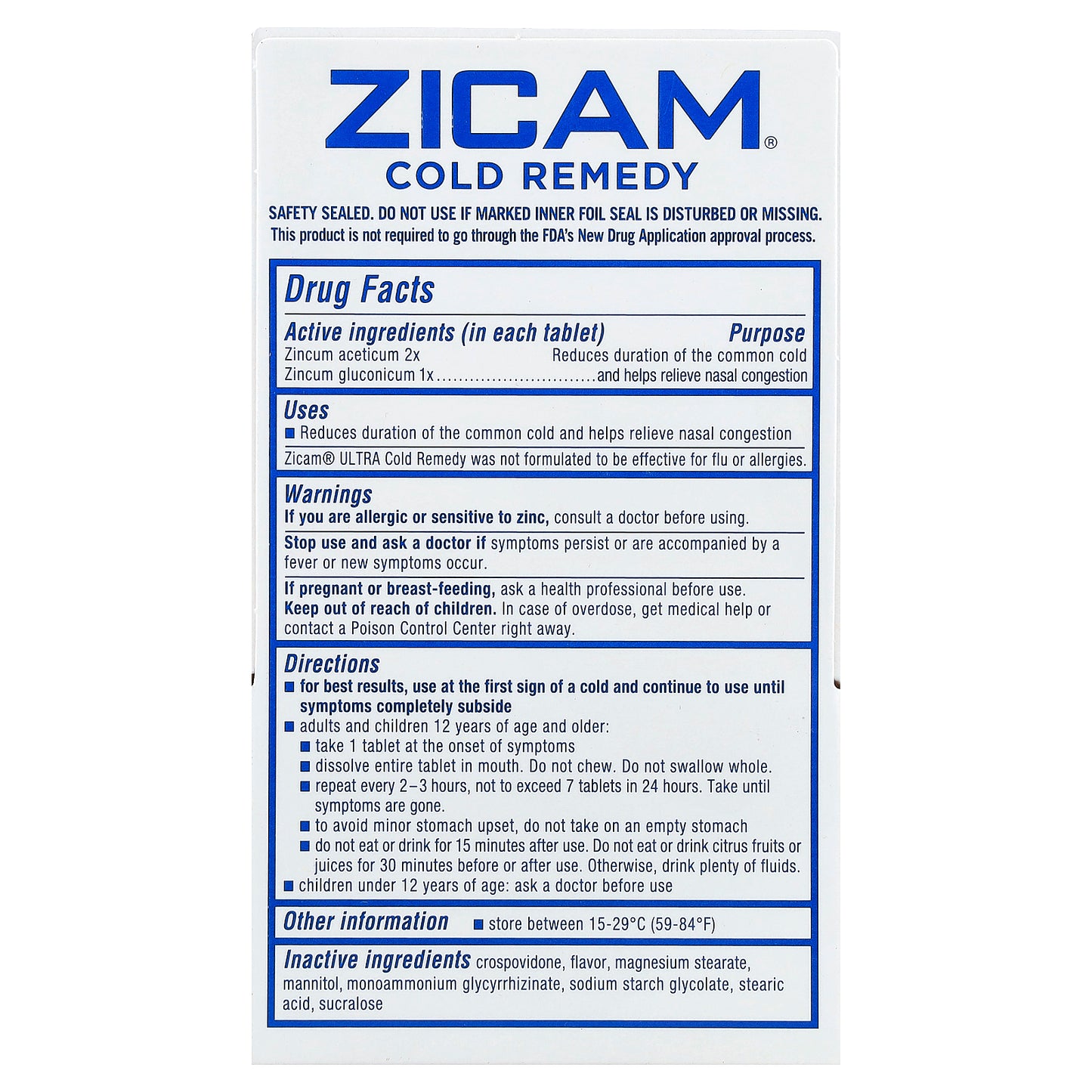 Zicam, Ultra Cold Remedy, RapidMelts®, Orange Cream, 18 Quick Dissolve Tablets