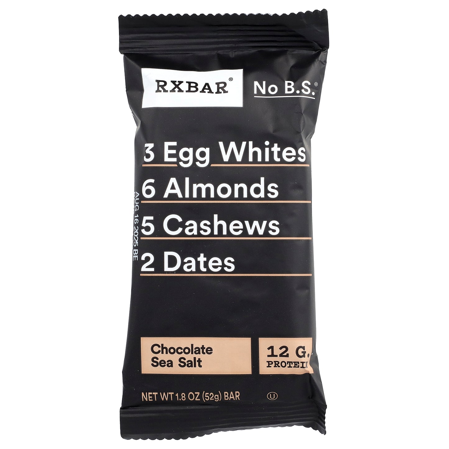 RXBAR, Protein Bar, Chocolate Sea Salt, 12 Bars, 1.8 oz (52 g) Each