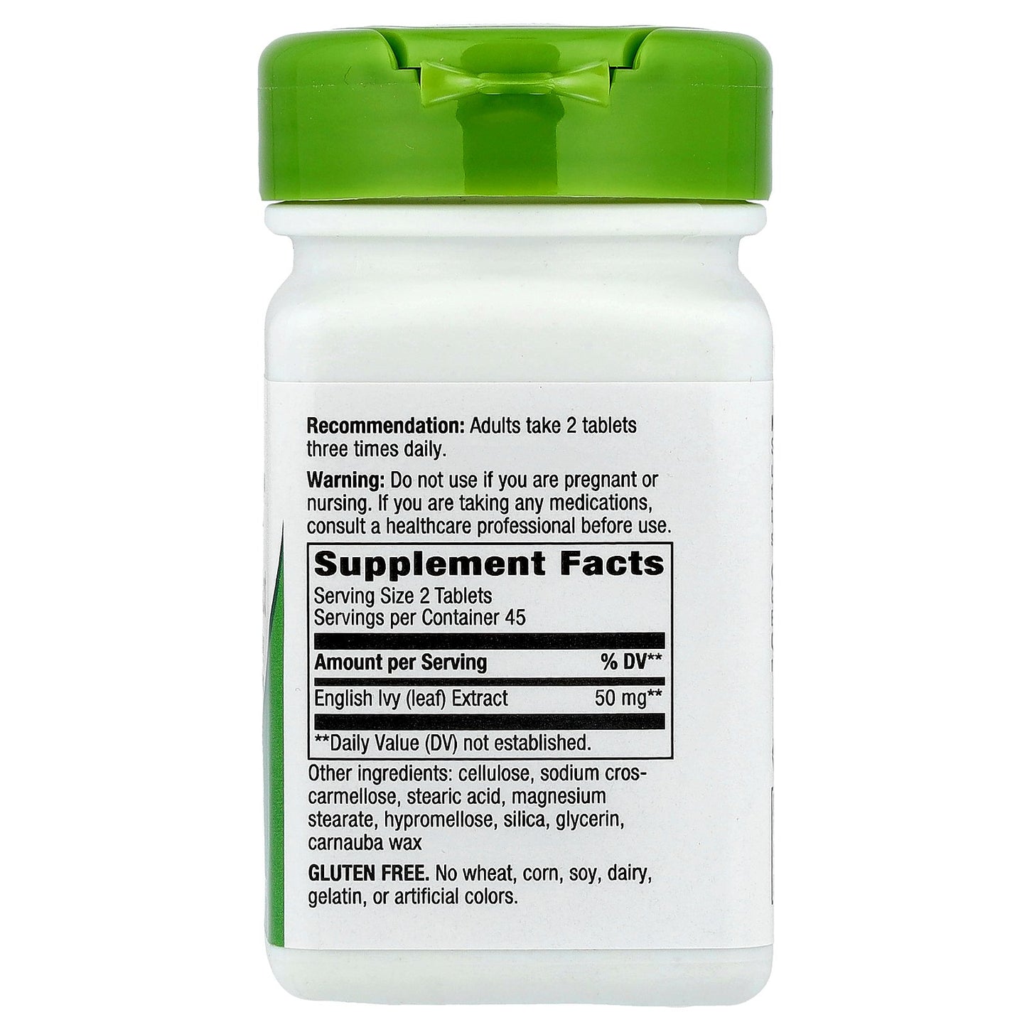 Nature's Way, Ivy Extract, 90 Vegan Tablets (25 mg per Tablet)