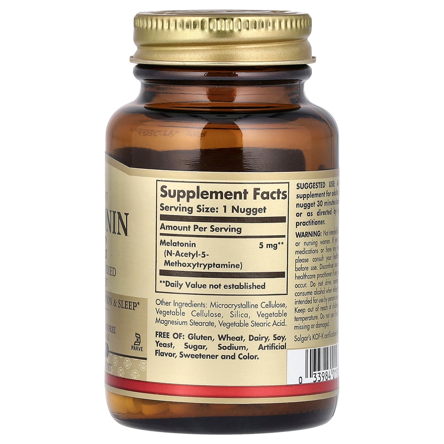 Solgar, Melatonin, 5 mg, 120 Nuggets