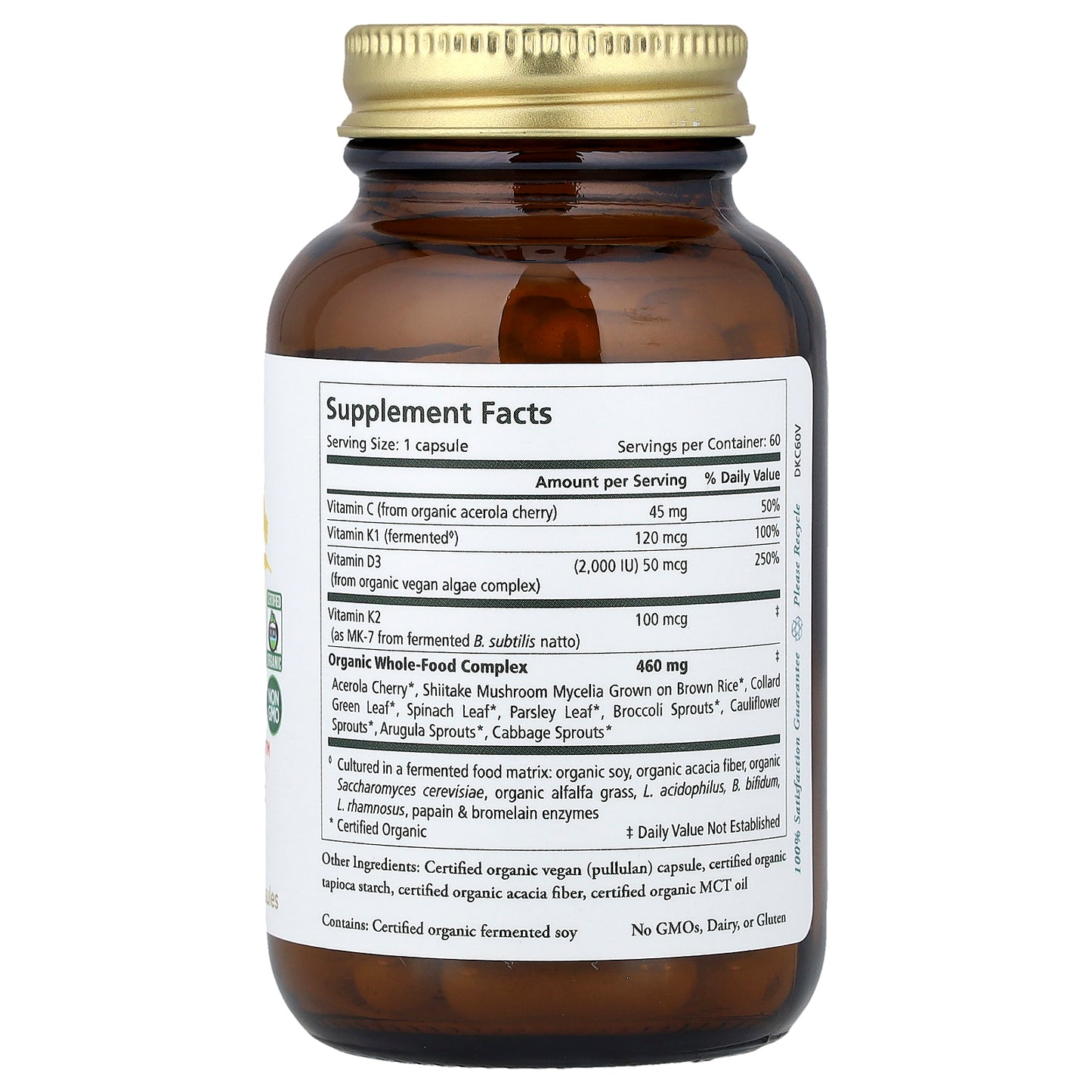 Pure Synergy, D3 + K2 Complex™, 60 Capsules