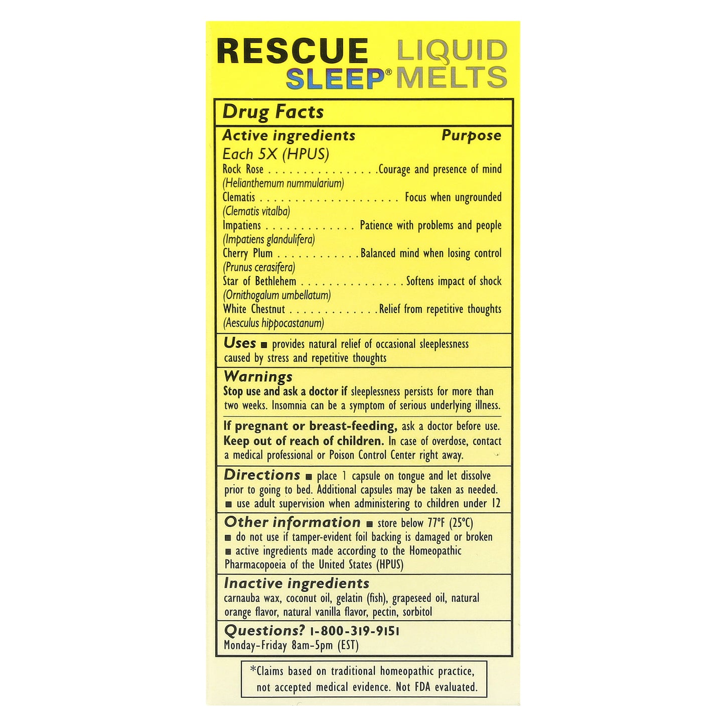 Bach, Rescue Sleep® Liquid Melts, 28 Capsules