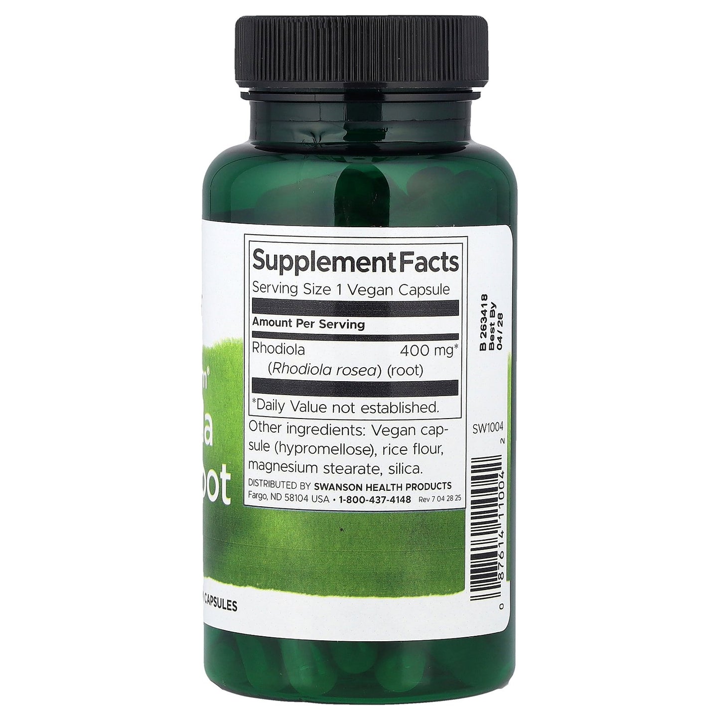 Swanson, Full Spectrum® Rhodiola Rosea Root, 400 mg, 100 Vegan Capsules