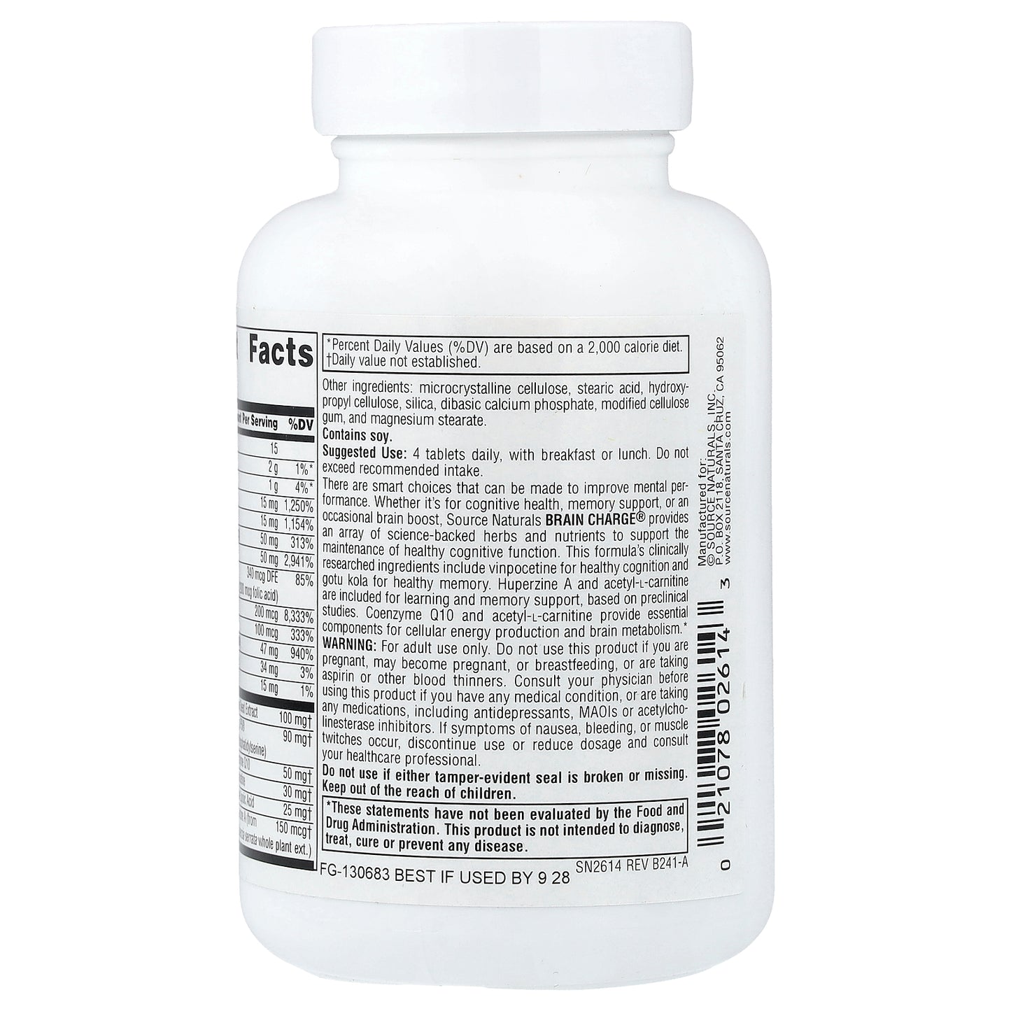 Source Naturals, Brain Charge®, 60 Tablets