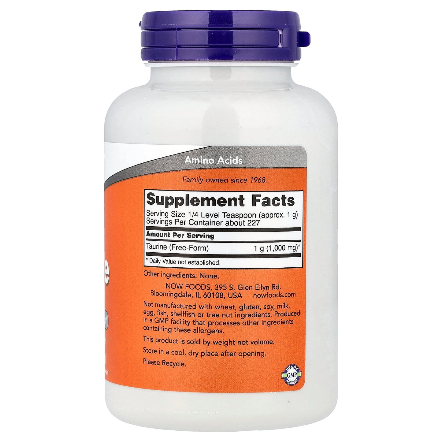 NOW Foods, Taurine Pure Powder, 8 oz (227 g)