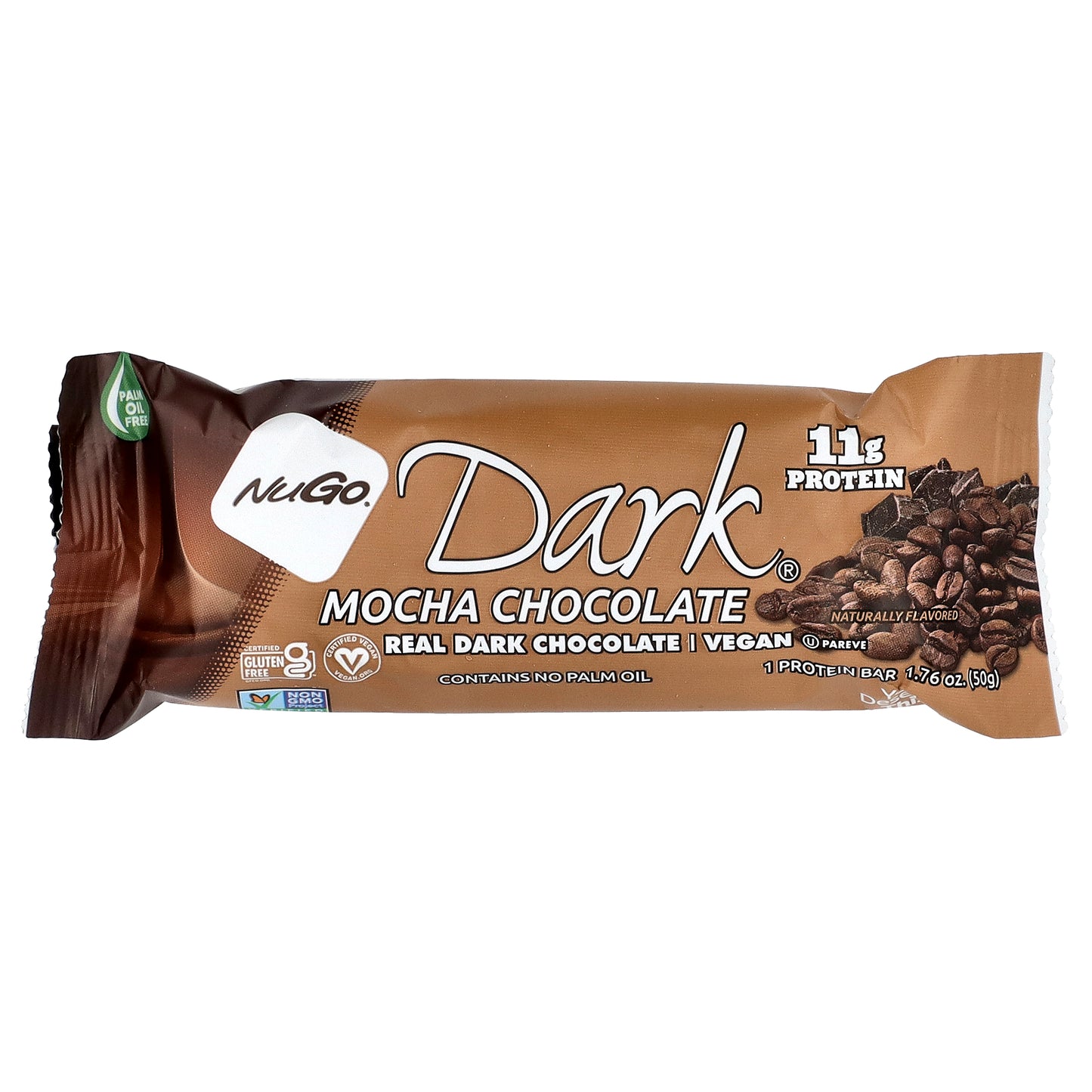 NuGo Nutrition, NuGo Dark® Protein Bars, Mocha Chocolate, 12 Bars, 1.76 oz (50 g) Each