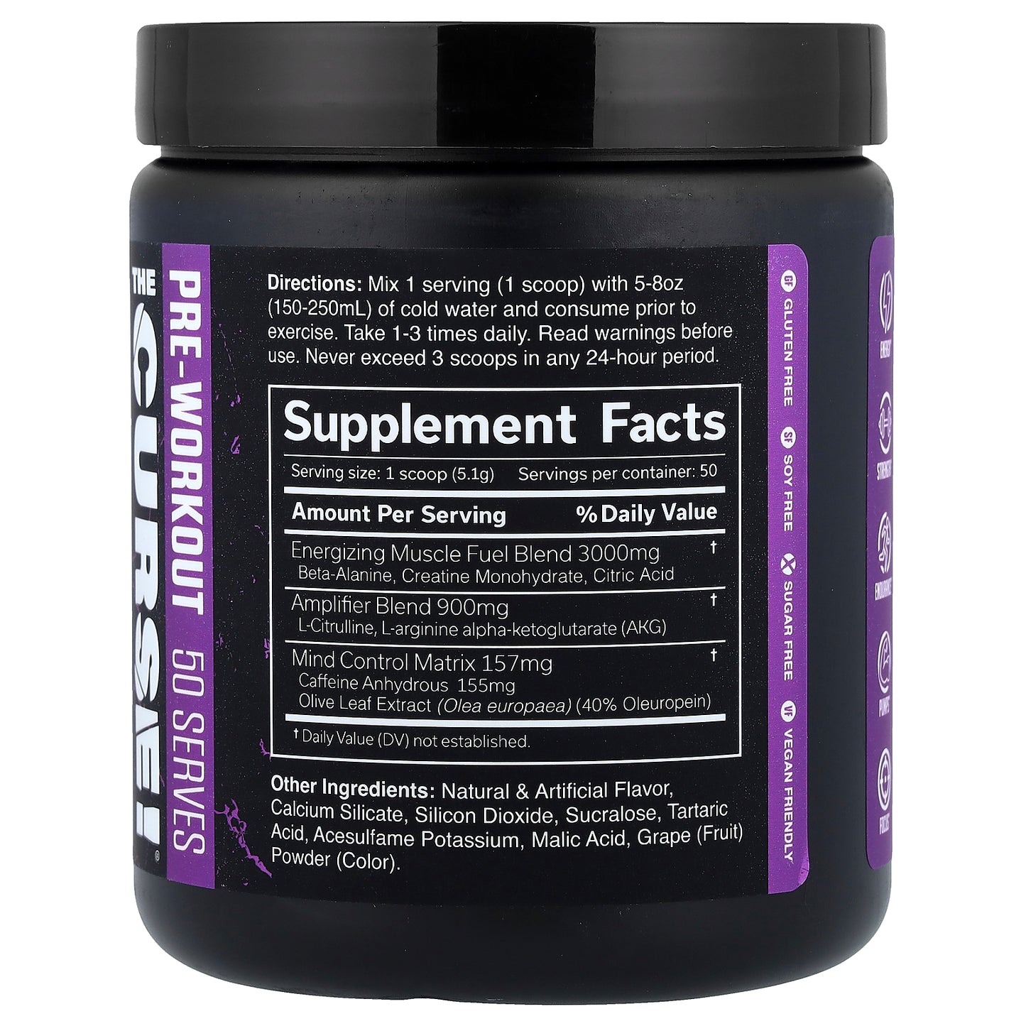 JNX Sports, The Curse!®, Pre-Workout, Dark Grape, 8.9 oz (255 g)