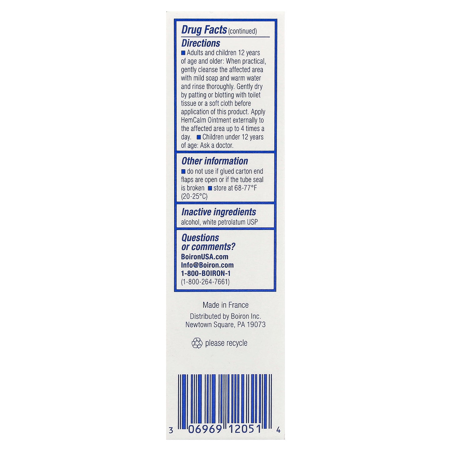 Boiron, HemCalm™ Ointment, 1 oz (30 g)