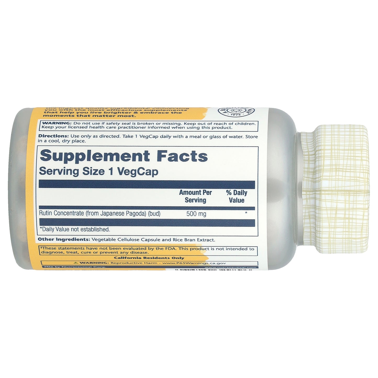 Solaray, Rutin, 500 mg, 90 VegCaps