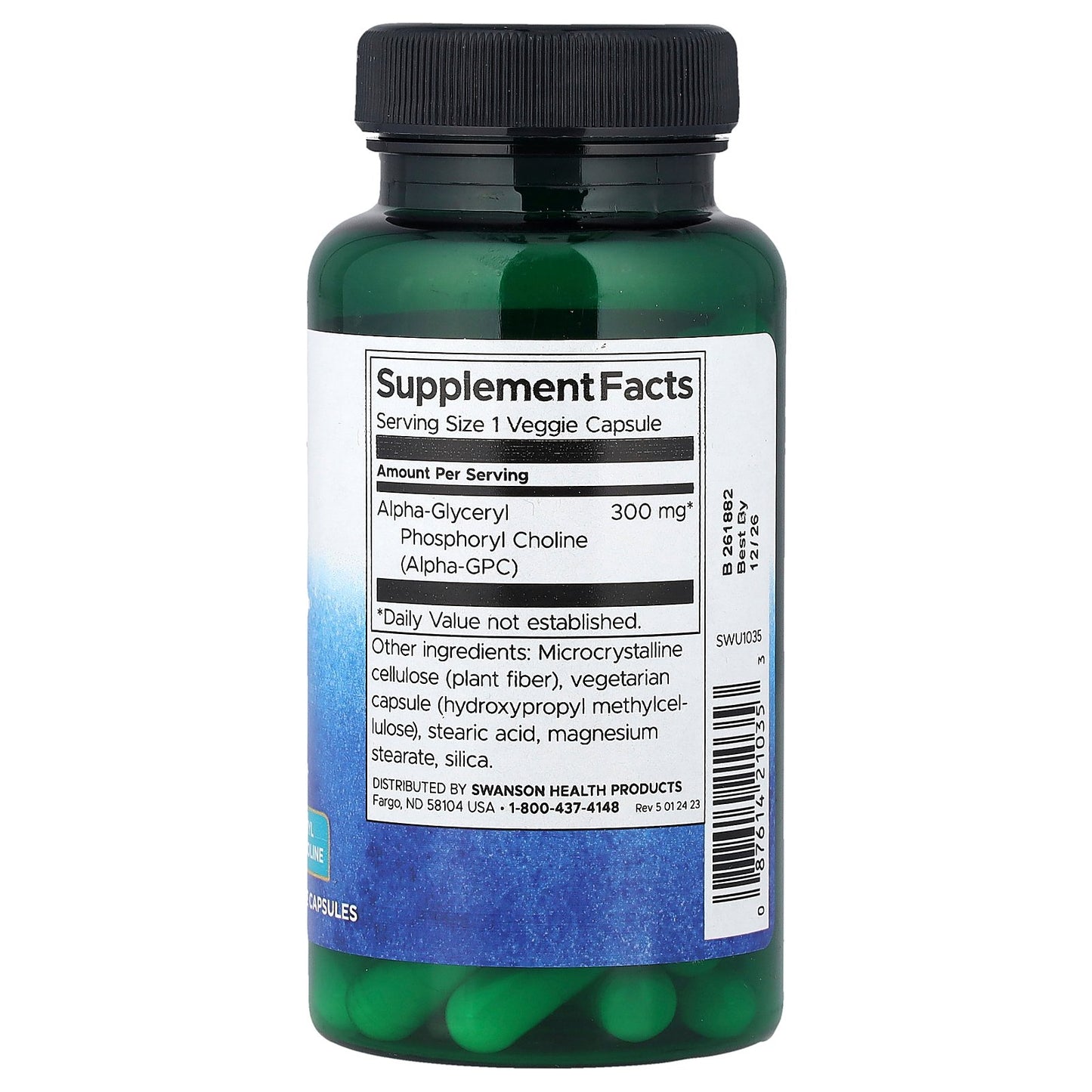 Swanson, Alpha GPC, 300 mg, 60 Veggie Capsules