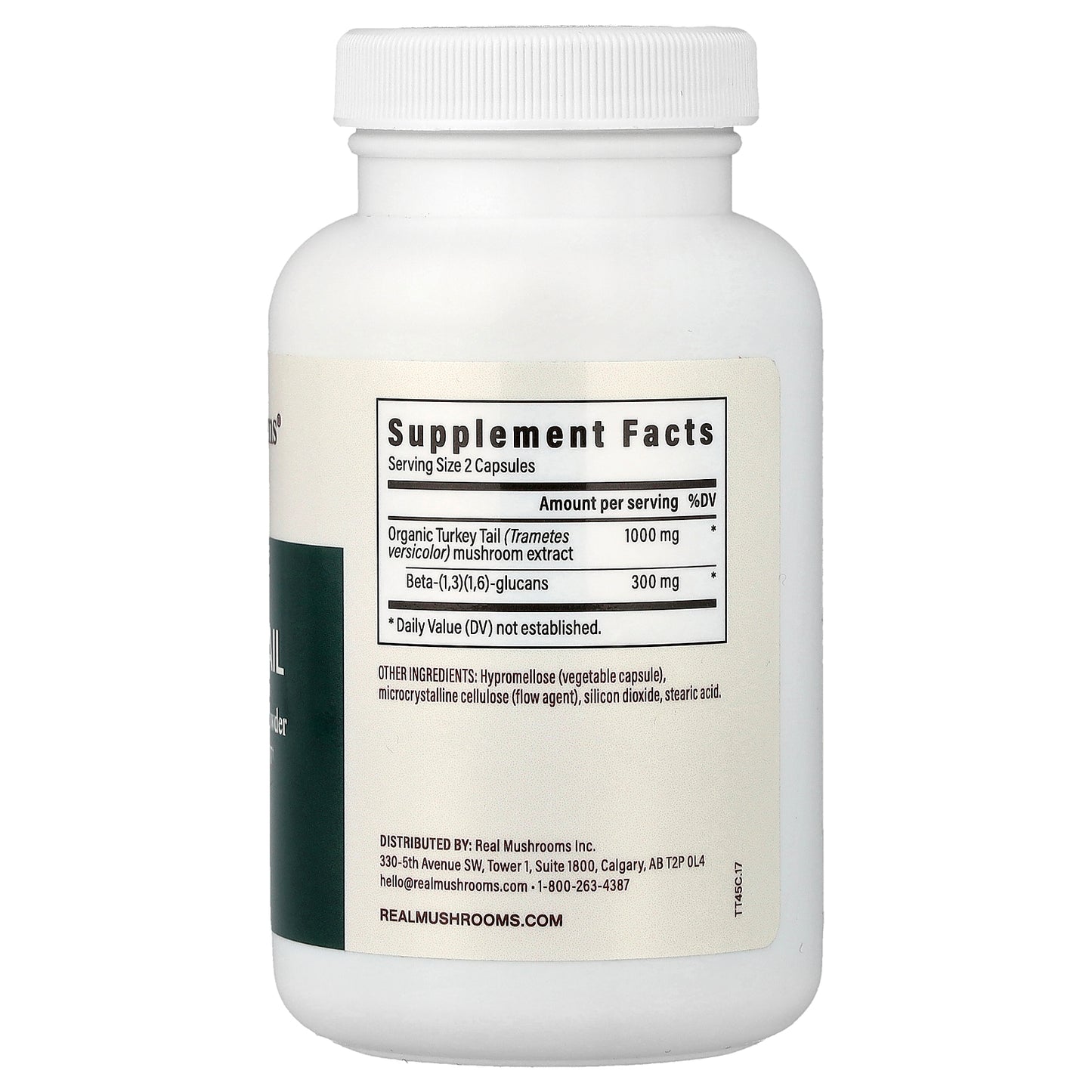 Real Mushrooms, Turkey Tail, Mushroom Extract Powder, 90 Capsules (1,000 mg per Capsule)