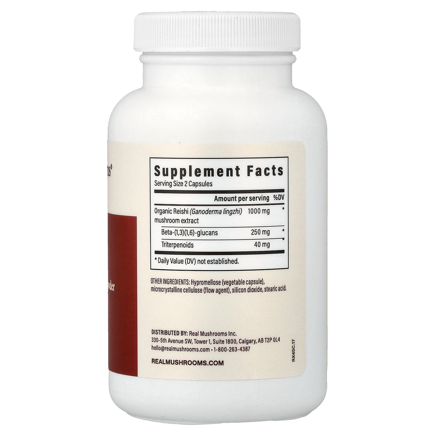 Real Mushrooms, Reishi, Mushroom Extract Powder, 90 Capsules (500 mg per Capsule)