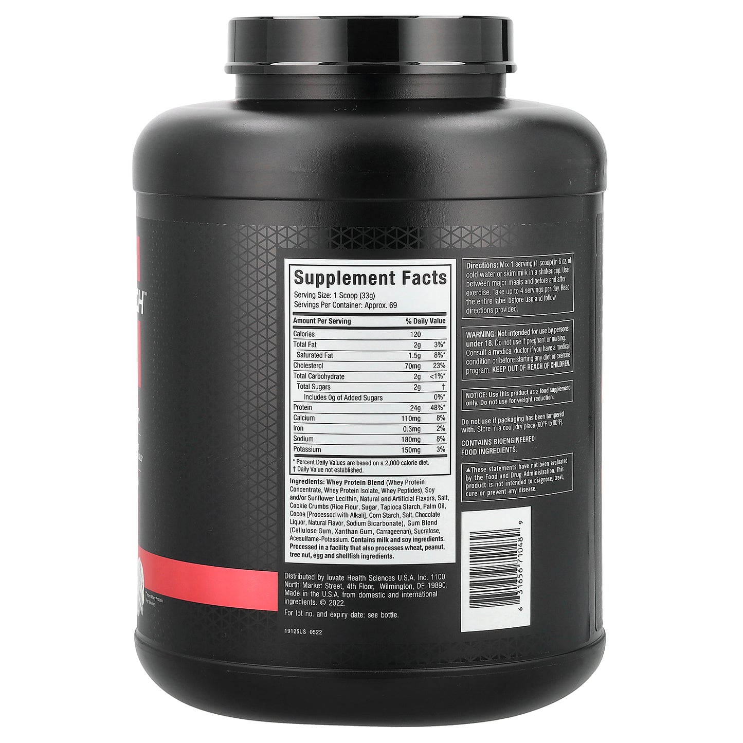 MuscleTech, Nitro-Tech™ 100% Whey Gold, Cookies and Cream, 5 lbs (2.27 kg)