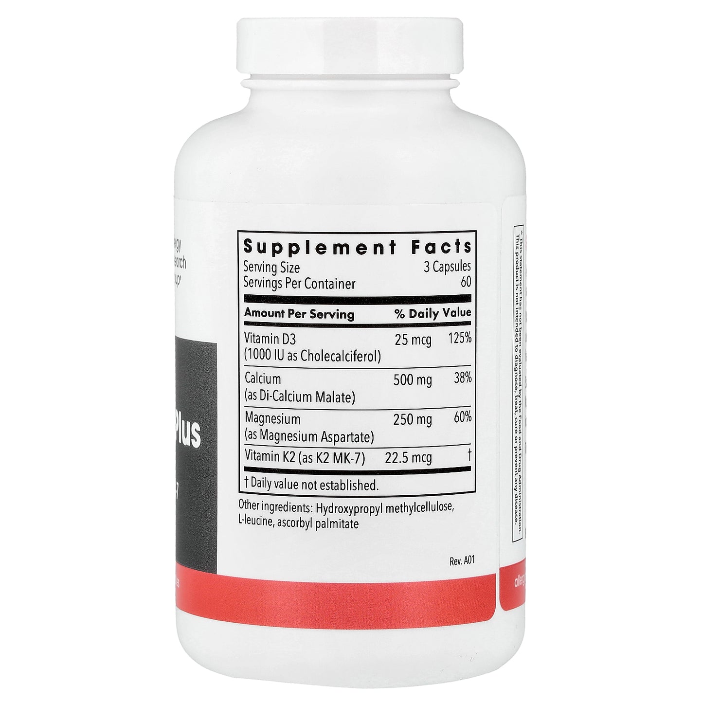 Metabolic Maintenance, Cal/Mag Plus with Vitamin D and Vitamin K2 MK-7, 180 Vegetarian Capsules