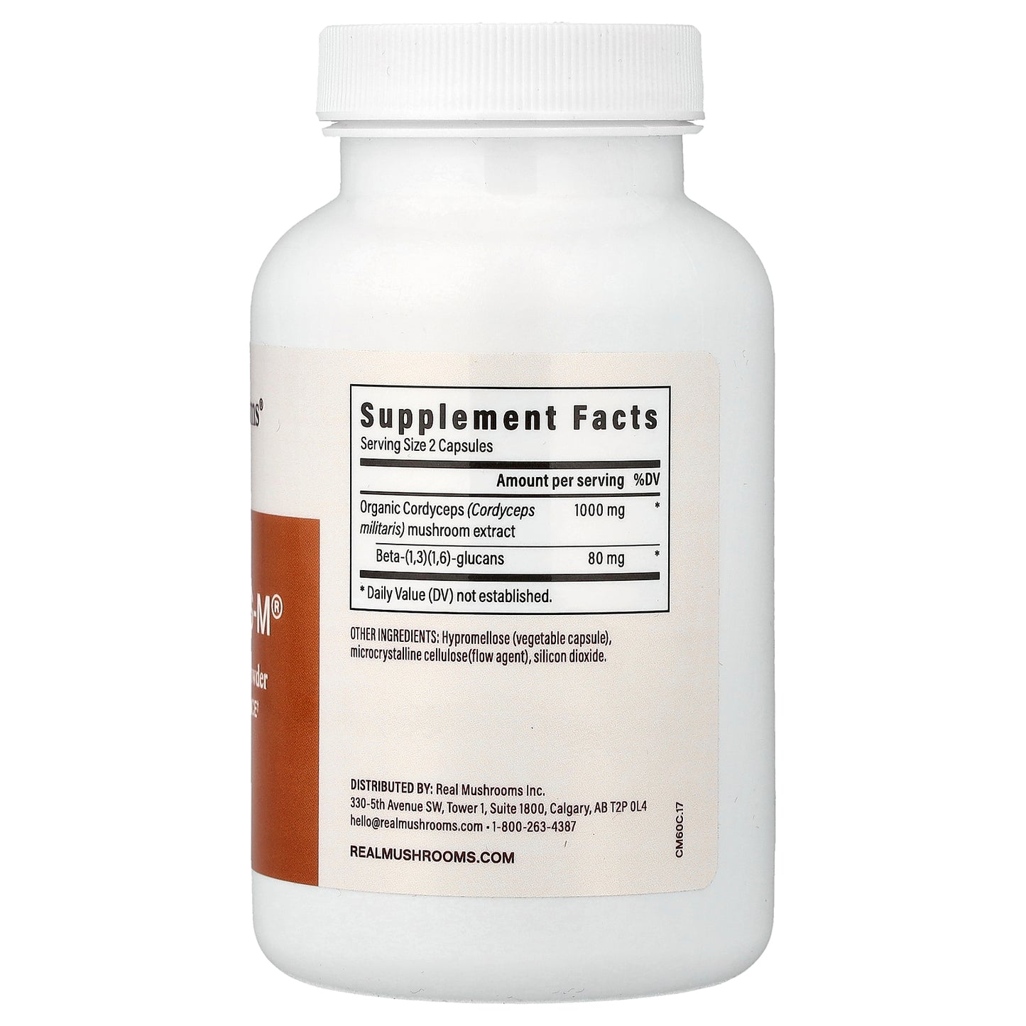 Real Mushrooms, Cordycep-M®, Mushroom Extract Powder, 120 Capsules