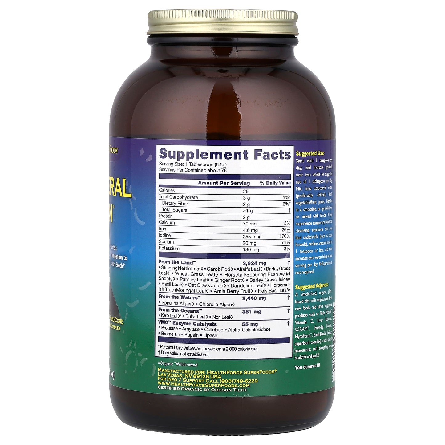 HealthForce Superfoods, Vitamineral Green®, 17.6 oz (500 g)