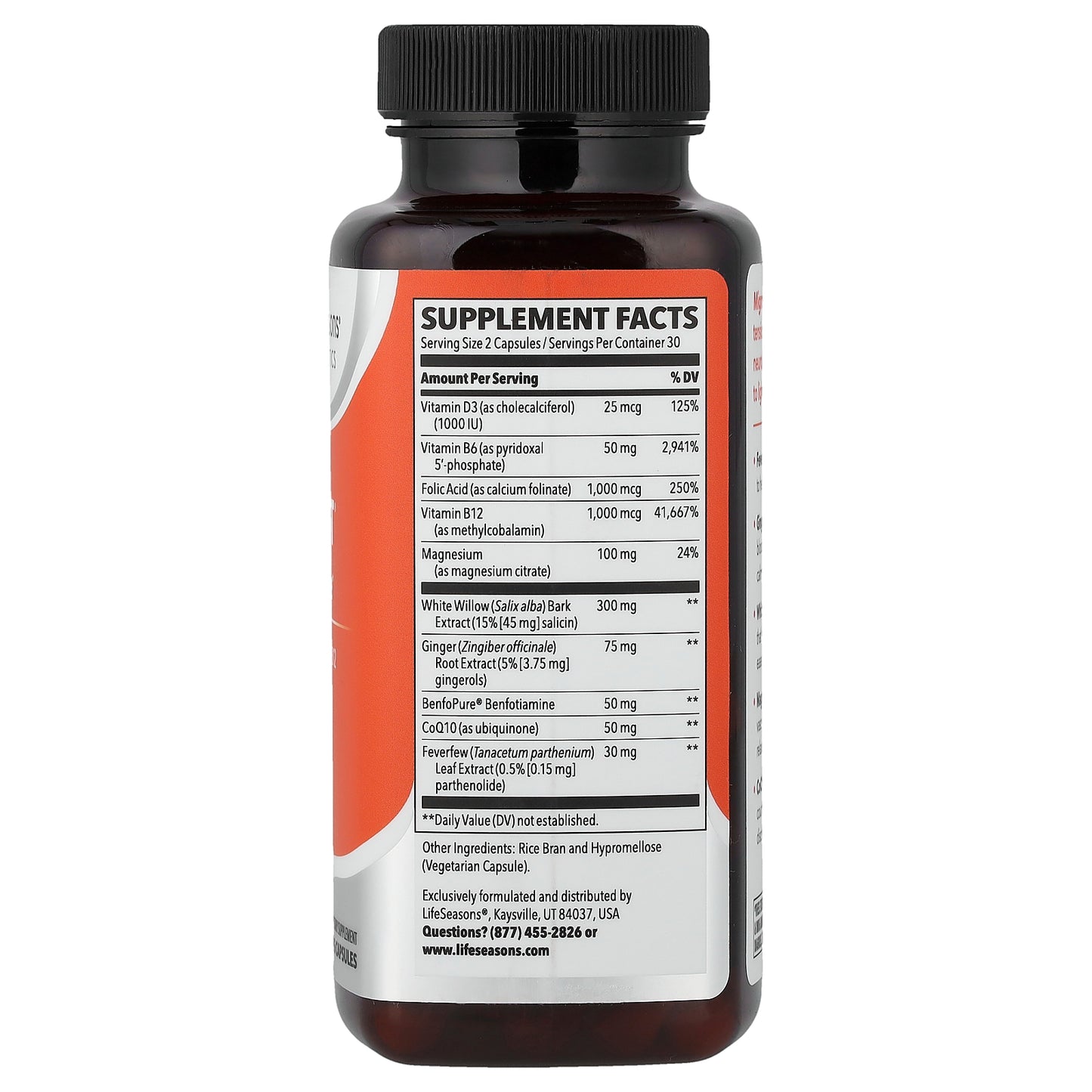 LifeSeasons, Migra-T®, Tension Ease, 60 Veg Capsules