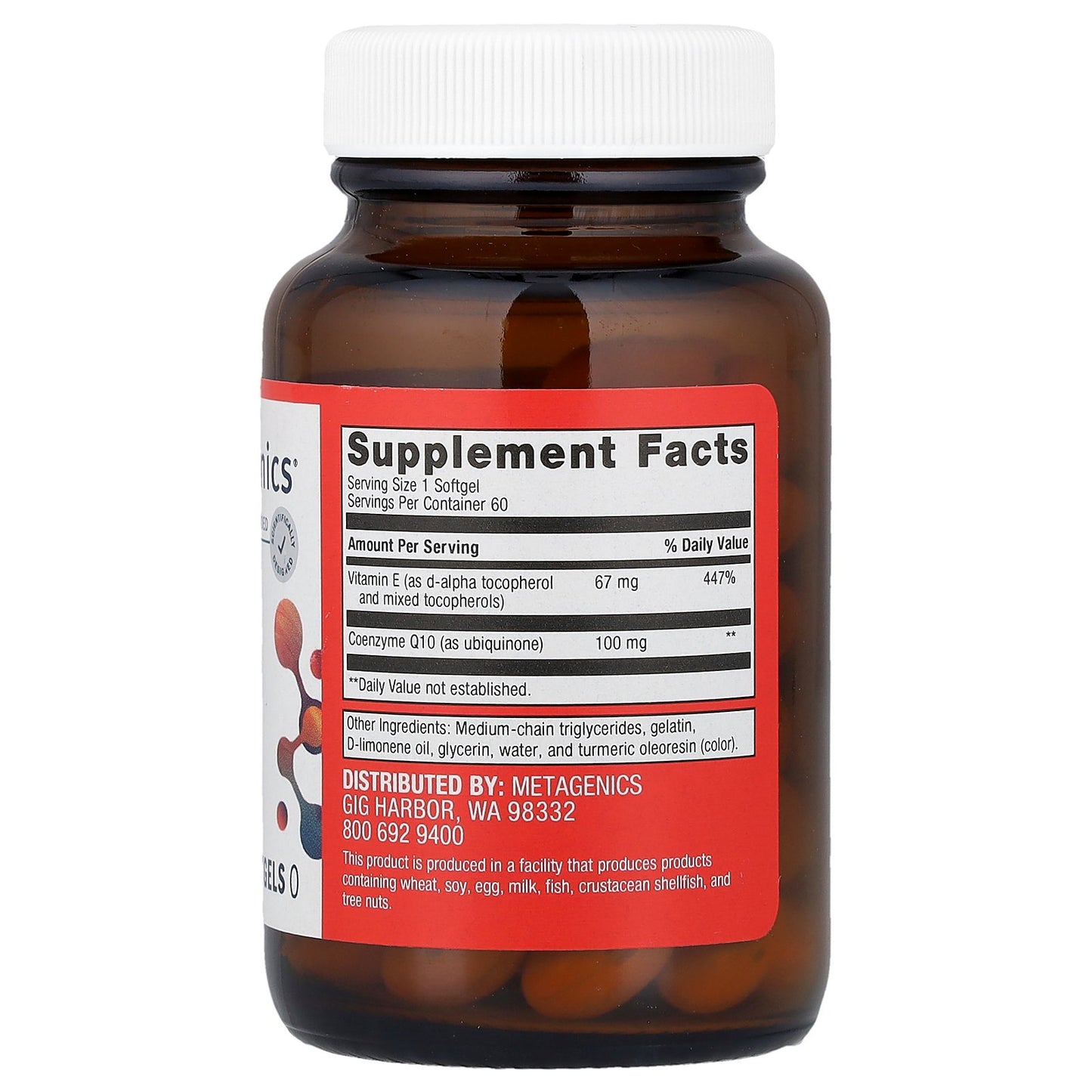 Metagenics, CoQ10 ST®, 100 mg, 60 Softgels