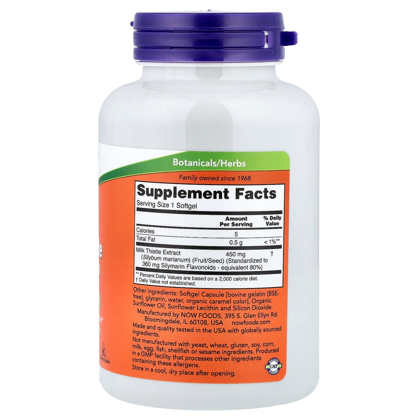 NOW Foods, Milk Thistle Extract, 450 mg, 120 Softgels