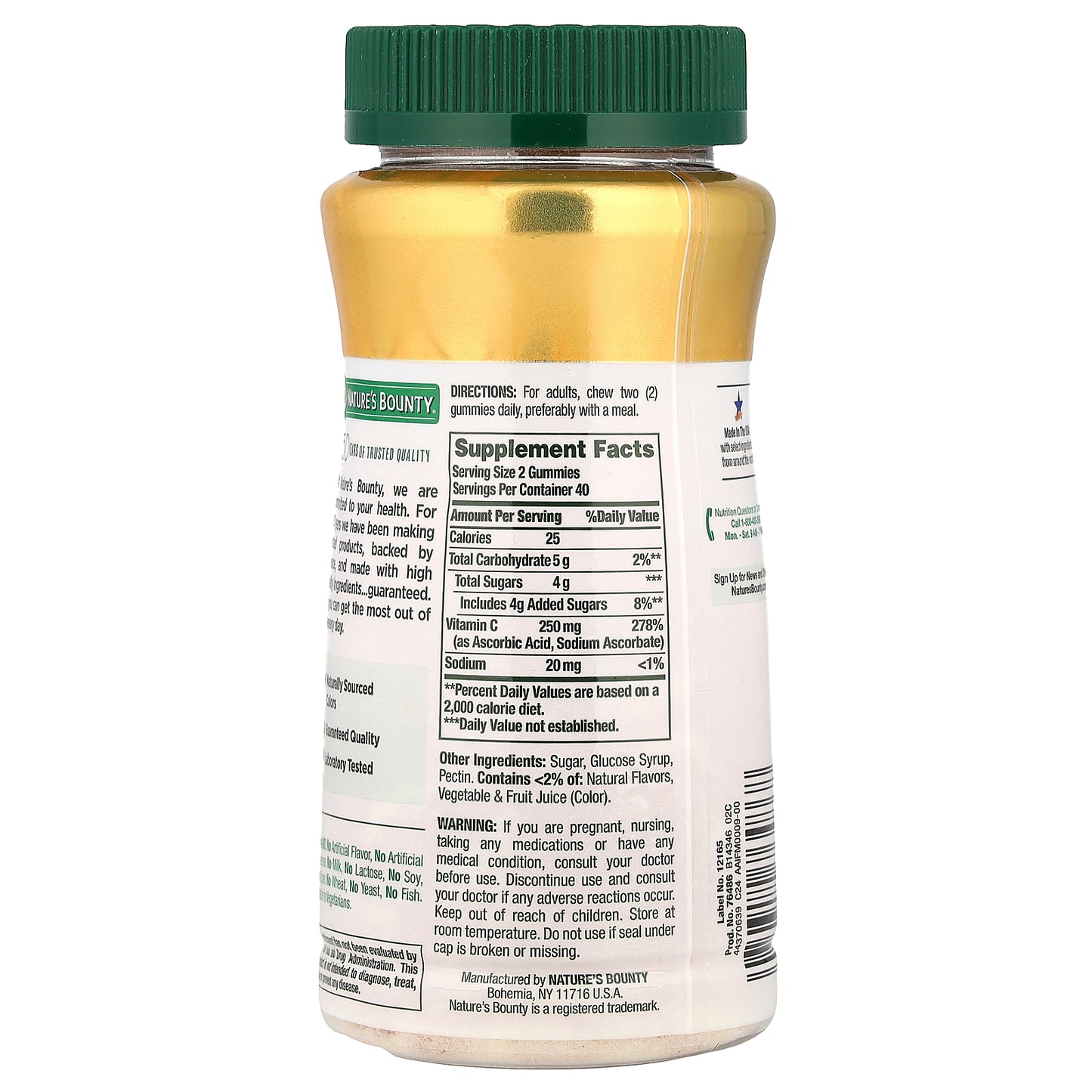 Nature's Bounty, Vitamin C Gummies, Orange, 80 Gummies