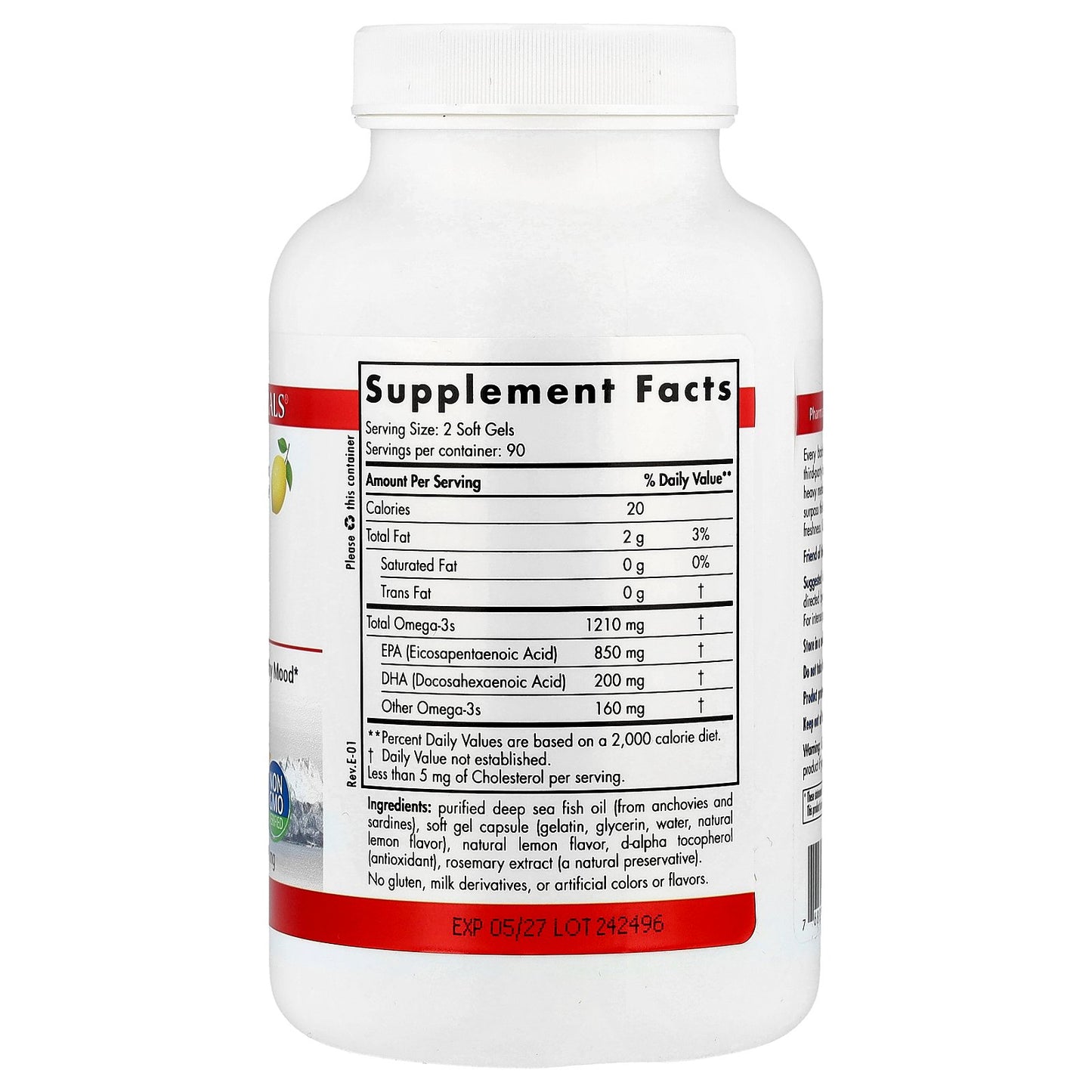 Nordic Naturals, ProEPA™, Lemon, 180 Soft Gels