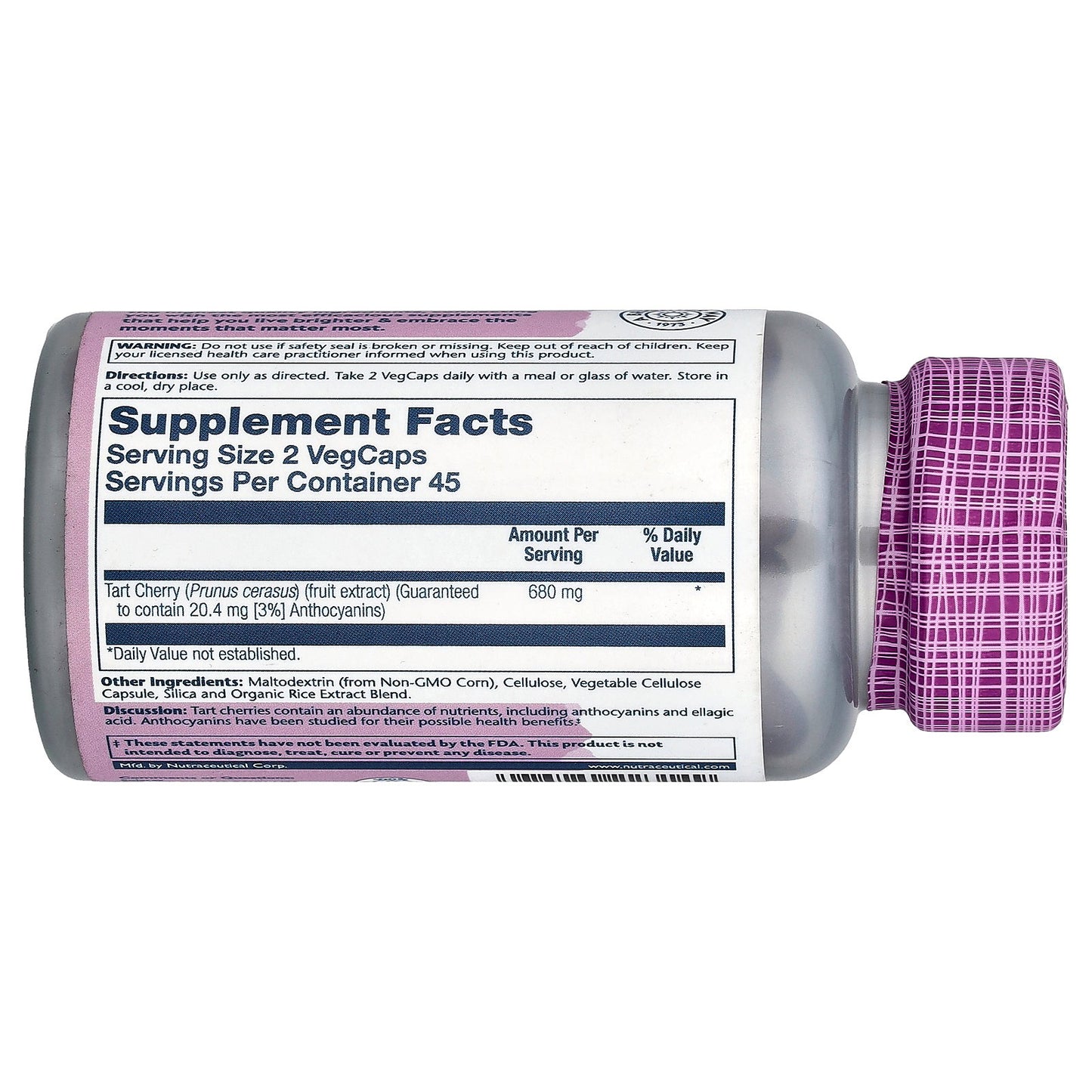 Solaray, Vital Extracts, Tart Cherry, 90 VegCaps (340 mg per Cap)