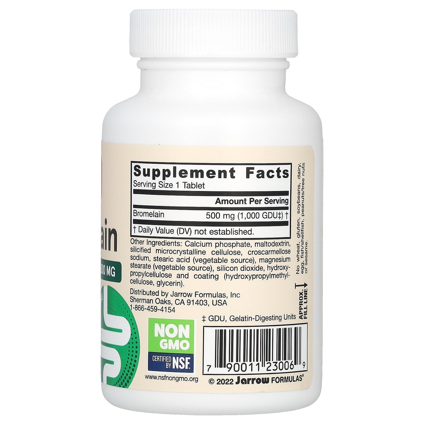 Jarrow Formulas, Vegan Bromelain, 500 mg, 60 Tablets