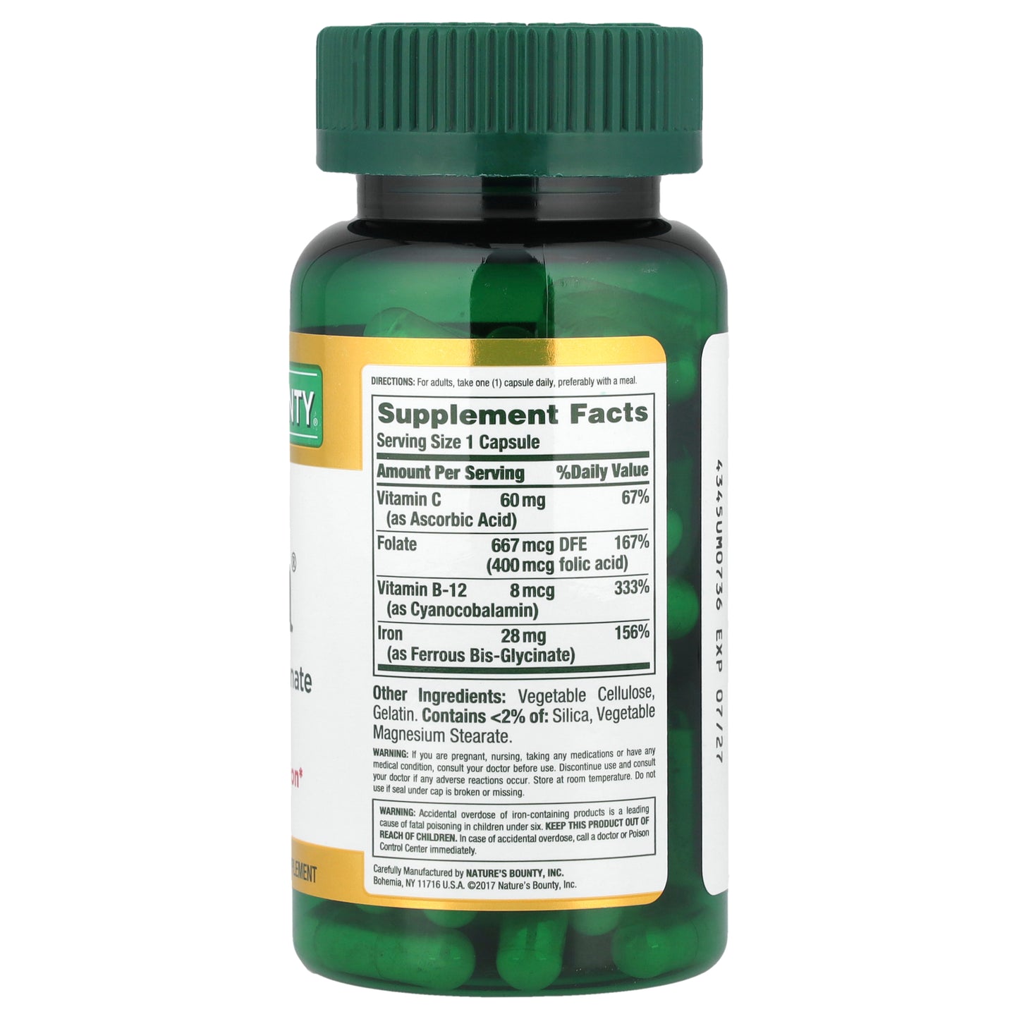 Nature's Bounty, Gentle Iron®, 90 Capsules