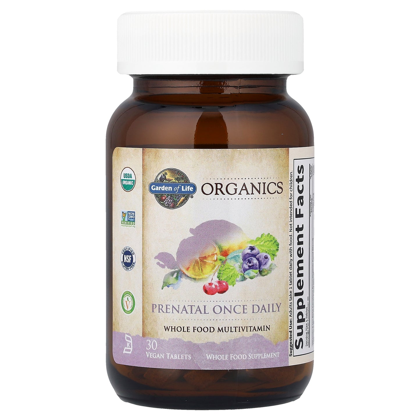 Garden of Life, Organics, Prenatal Once Daily, 30 Vegan Tablets