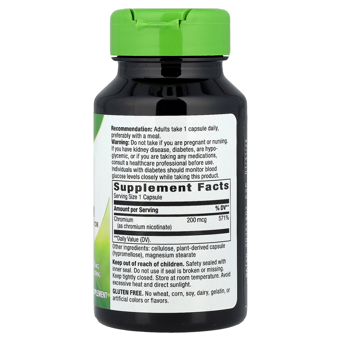 Nature's Way, GTF Chromium, 200 mcg, 100 Vegan Capsules