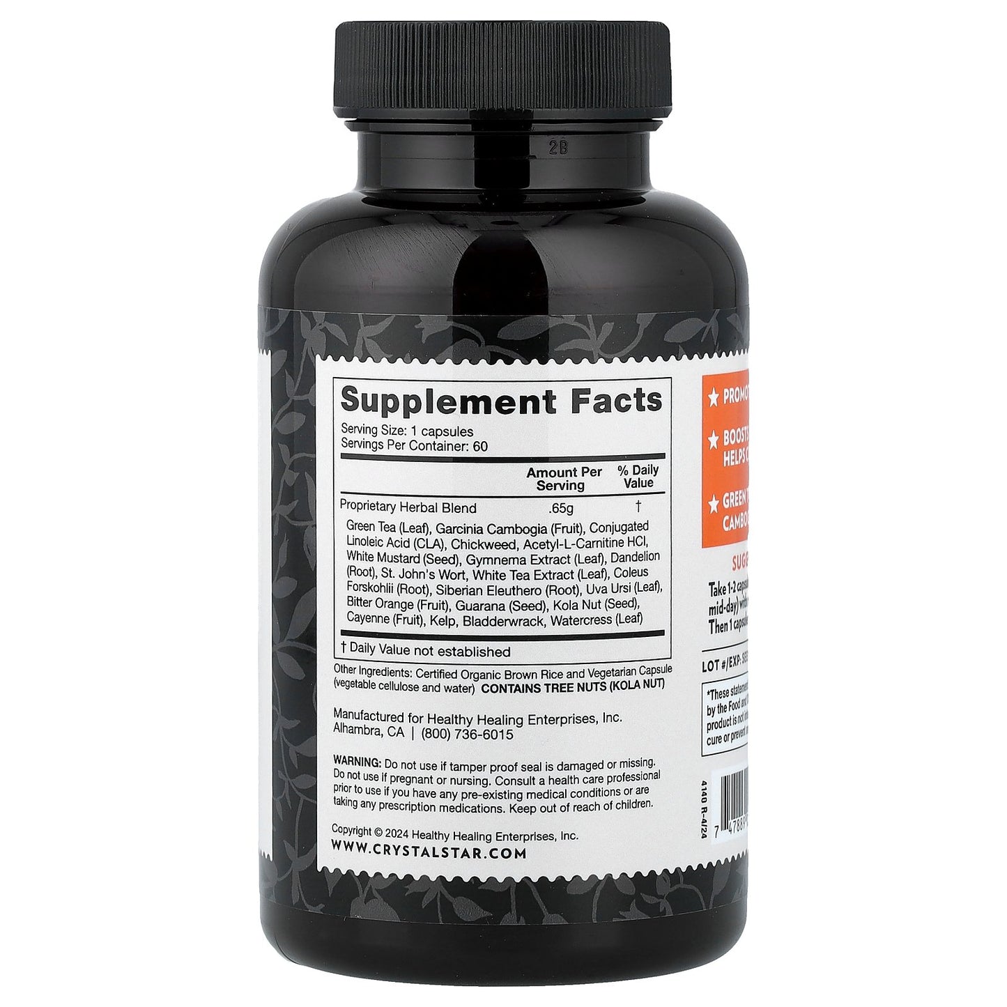 Crystal Star, Thin After 40, 60 Vegetarian Capsules