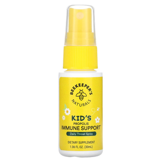 Beekeeper's Naturals, Kids, Propolis Immune Support, Daily Throat Spray, 1.06 fl oz (30 ml)