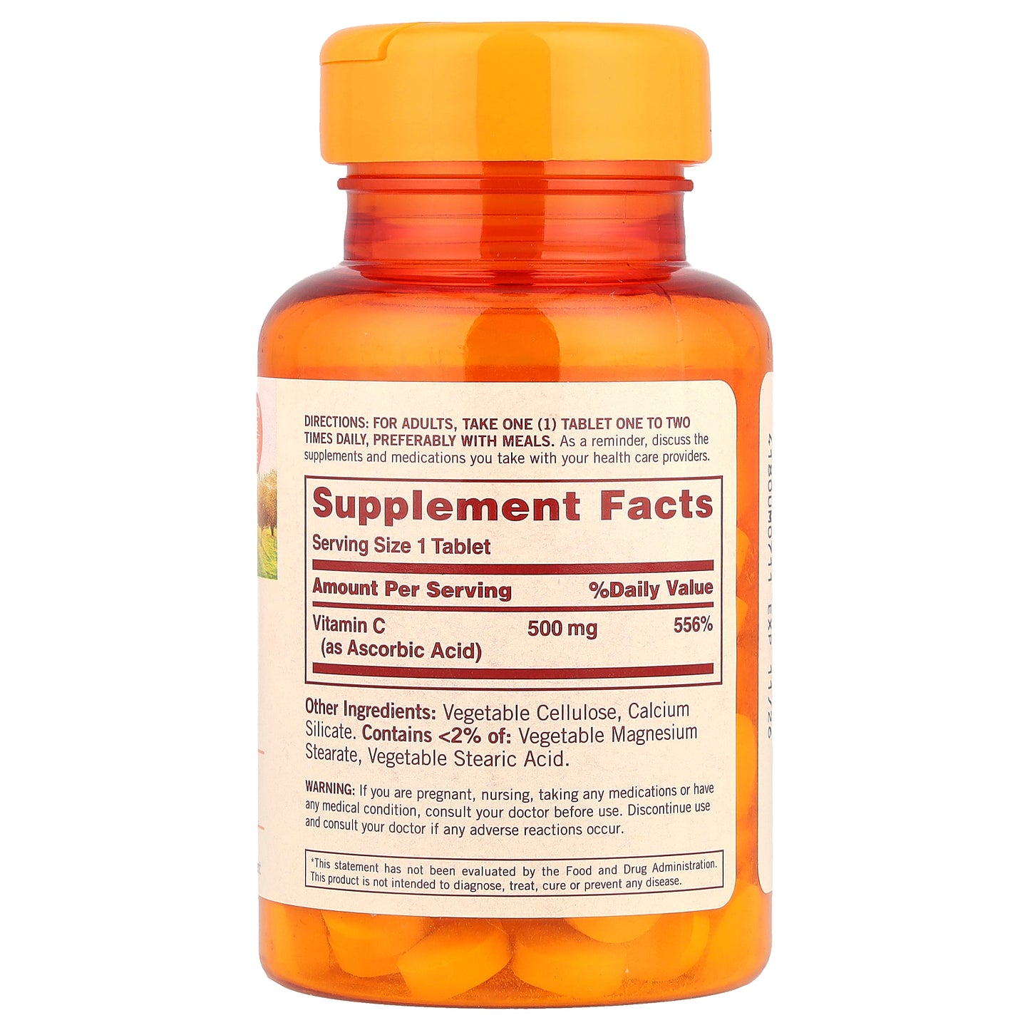 Sundown Naturals, Vitamin C, 500 mg, 100 Tablets