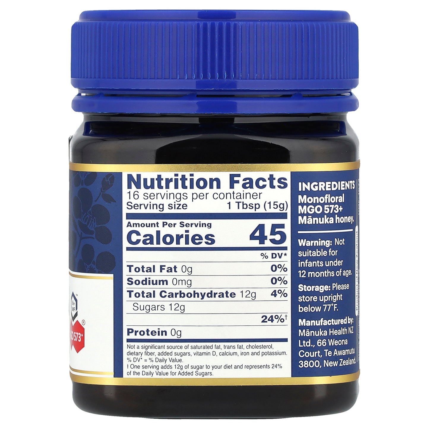 Manuka Health, Raw Manuka Honey, UMF 16+™, MGO 573+, 8.8 oz (250 g)