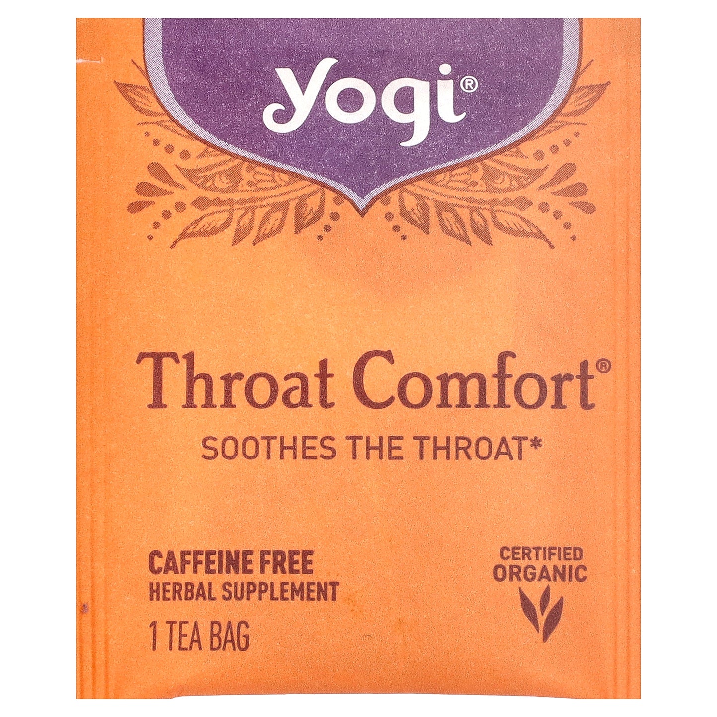Yogi Tea, Throat Comfort®, Caffeine Free, 16 Tea Bags, 1.27 oz (36 g)