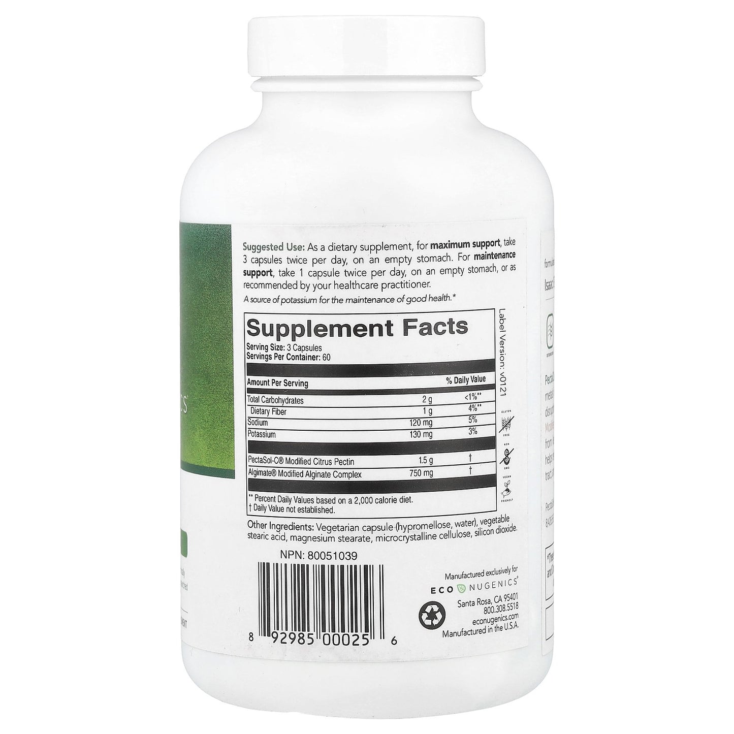 Econugenics, PectaClear®, Toxic Metal Cleanse, 180 Vegetarian Capsules