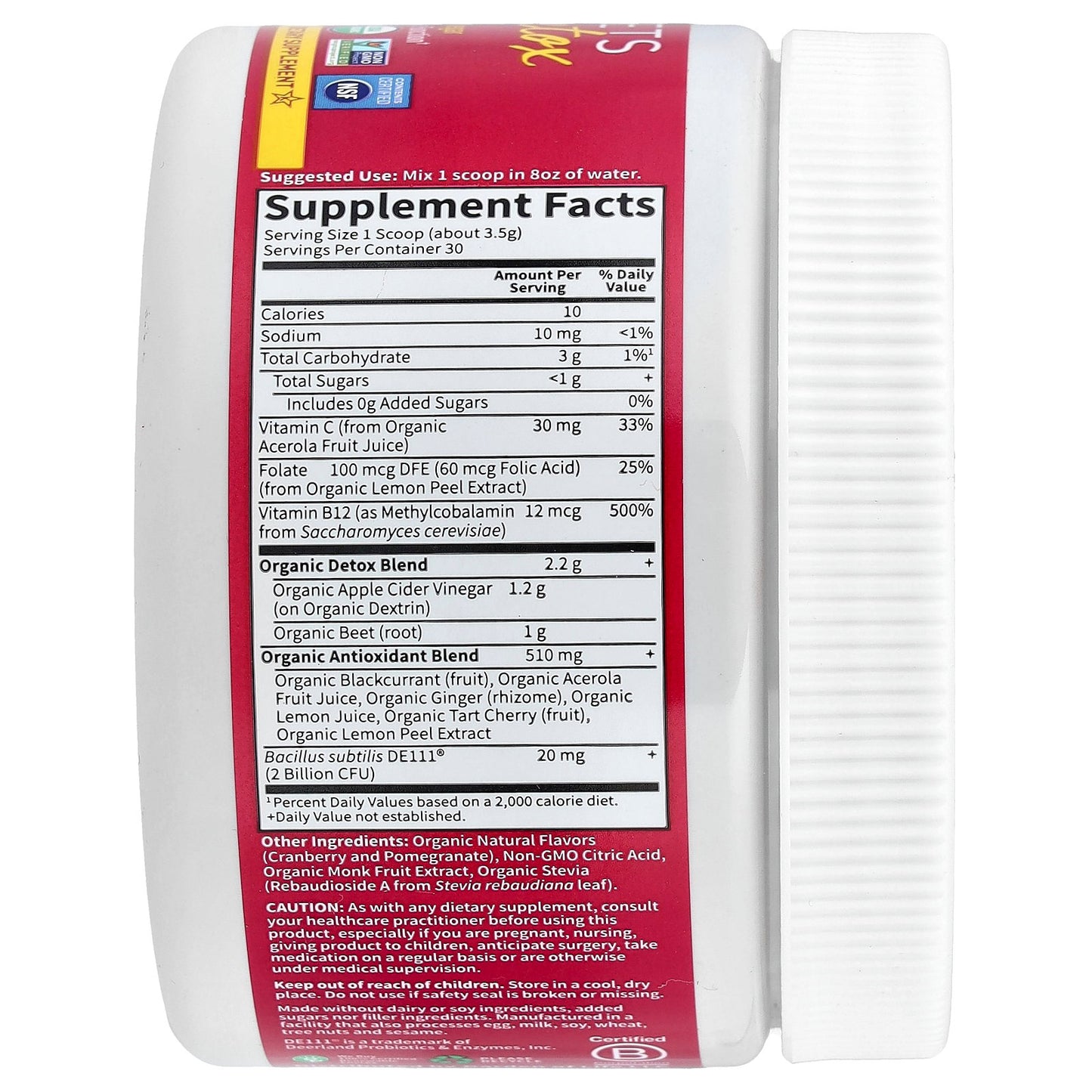 Garden of Life, Beets Detox with Apple Cider Vinegar, Cranberry Pomegranate, 3.7 oz (105 g)