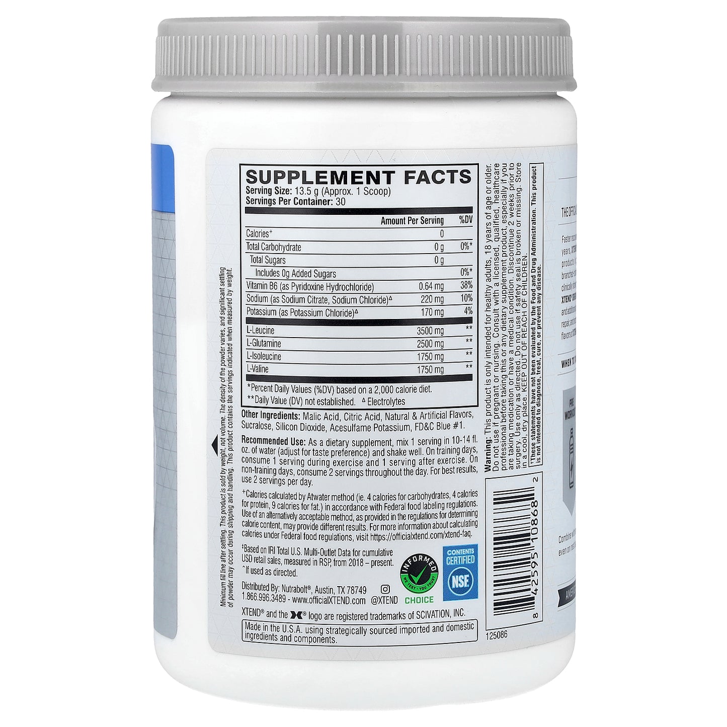 XTEND, 7G BCAA, Freedom Ice, 14.3 oz (405 g)