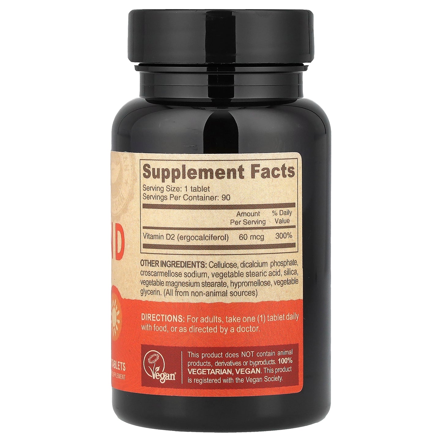 Deva, Vegan Vitamin D2, 60 mcg (2,400 IU), 90 Tablets