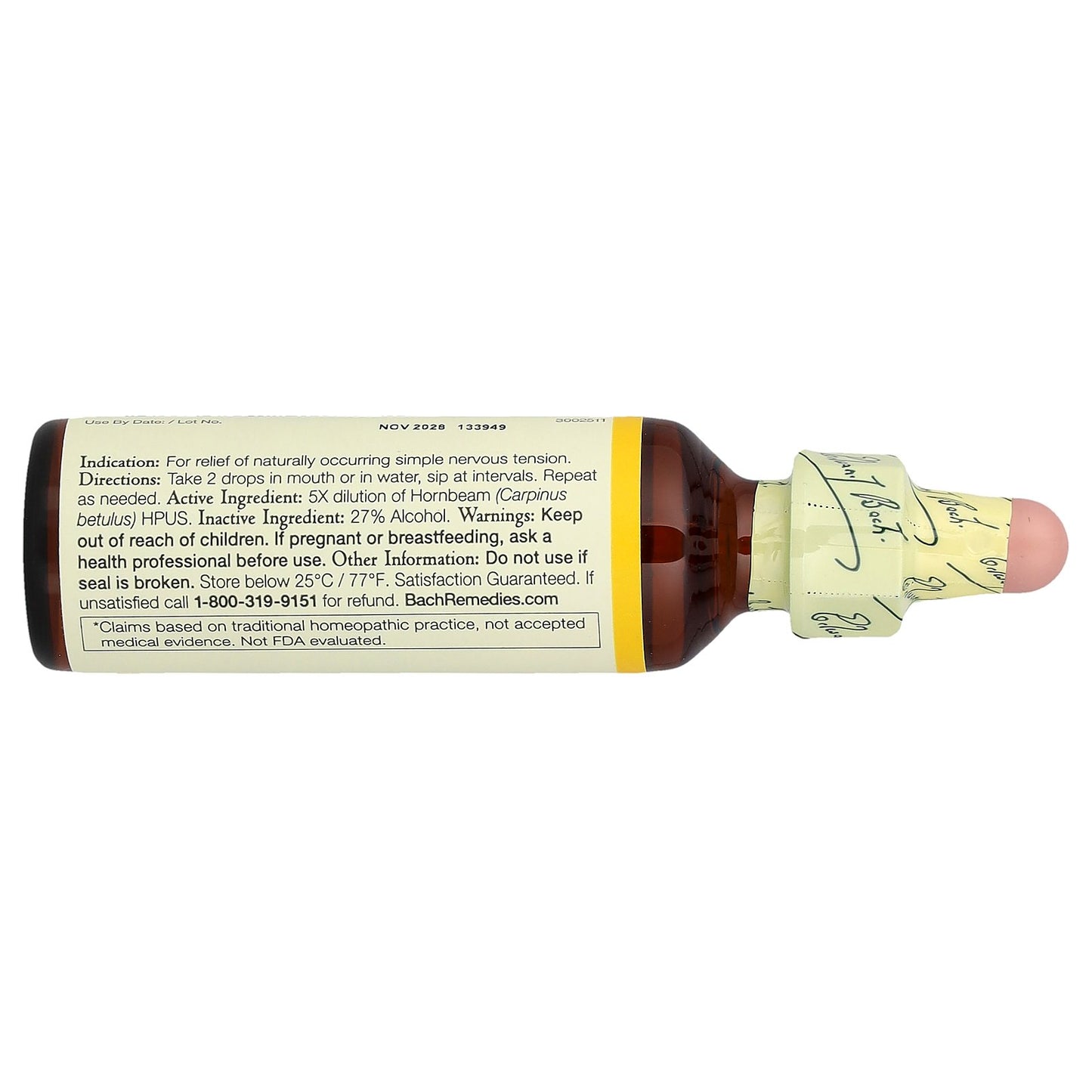 Bach, Original Flower Remedies, Hornbeam, 0.7 fl oz (20 ml)