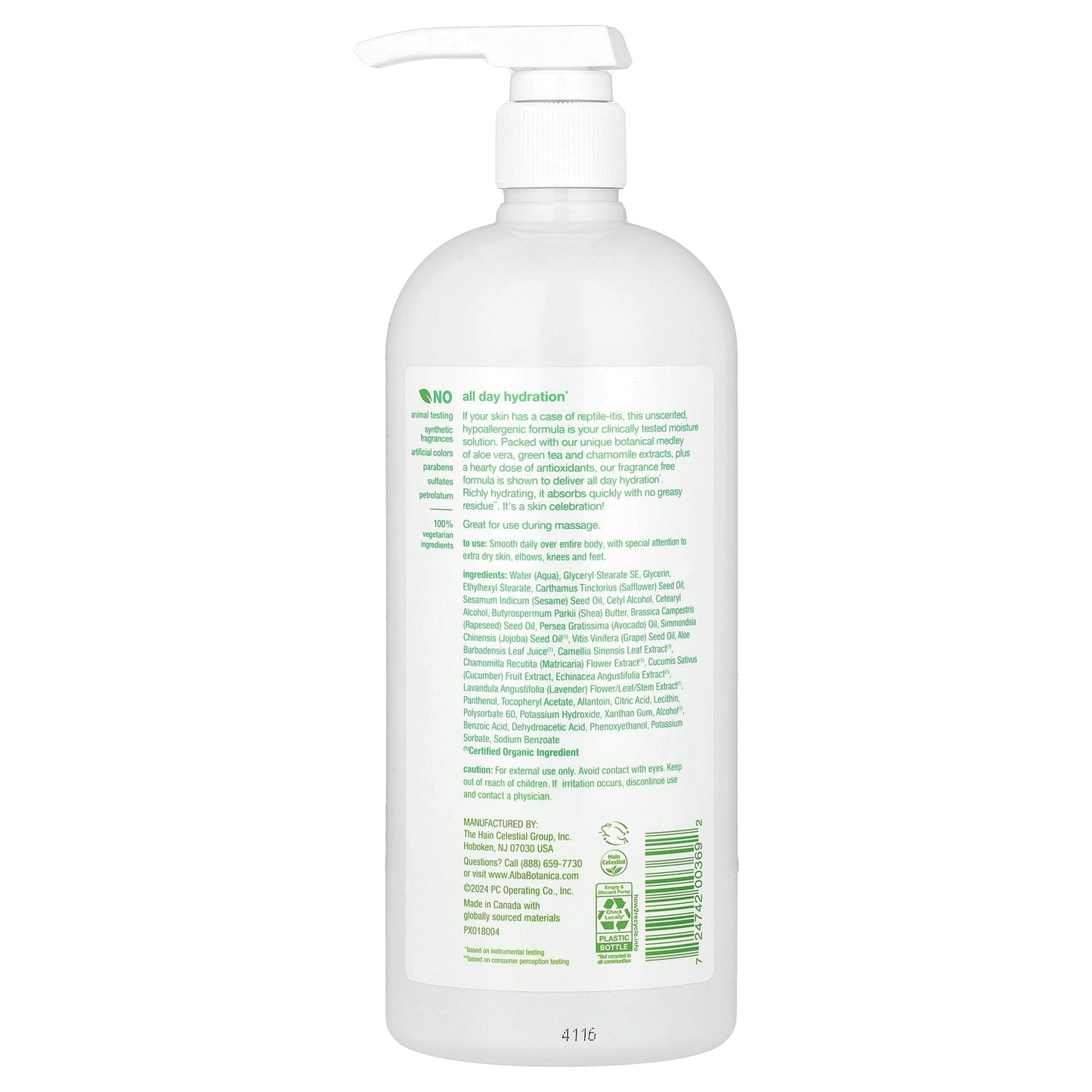 Alba Botanica, Daily Moisturizing Lotion, Sensitive Skin, Fragrance Free, 32 fl oz (946 ml)