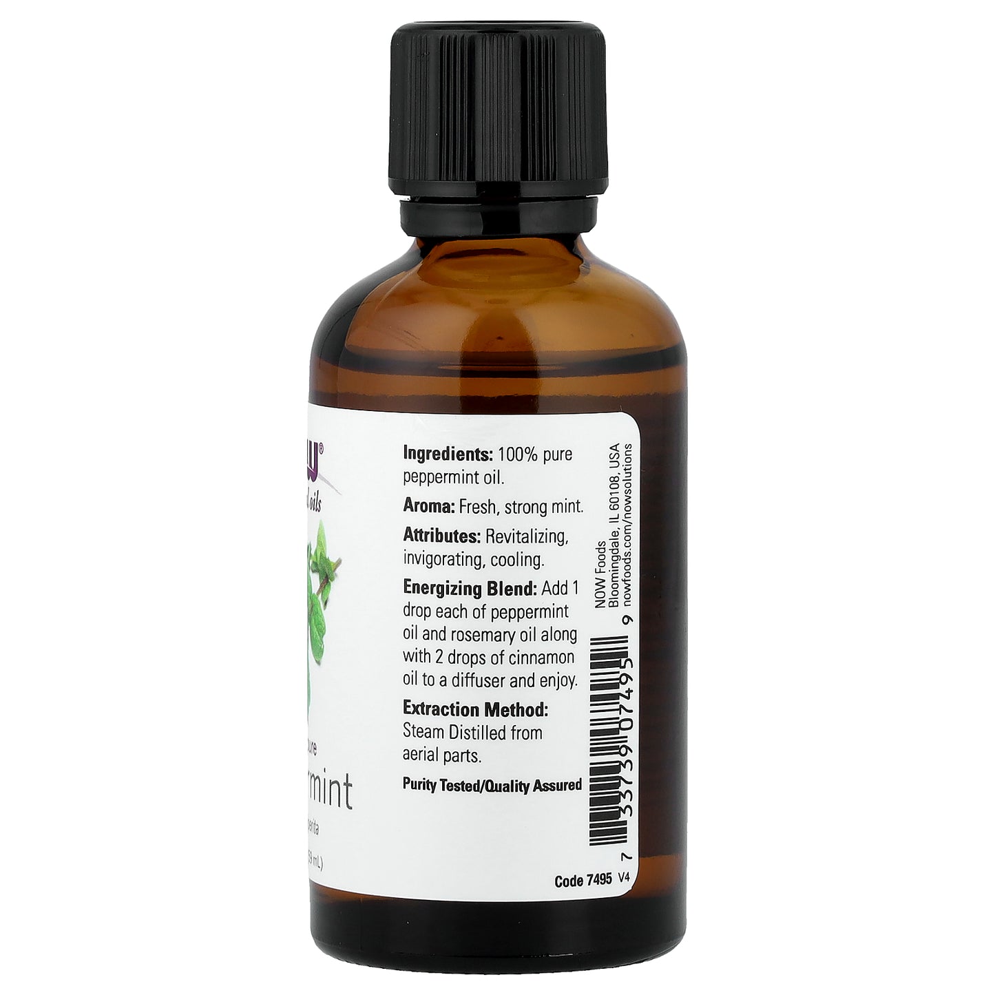 NOW Foods, Essential Oils, Peppermint, 2 fl oz (59 ml)