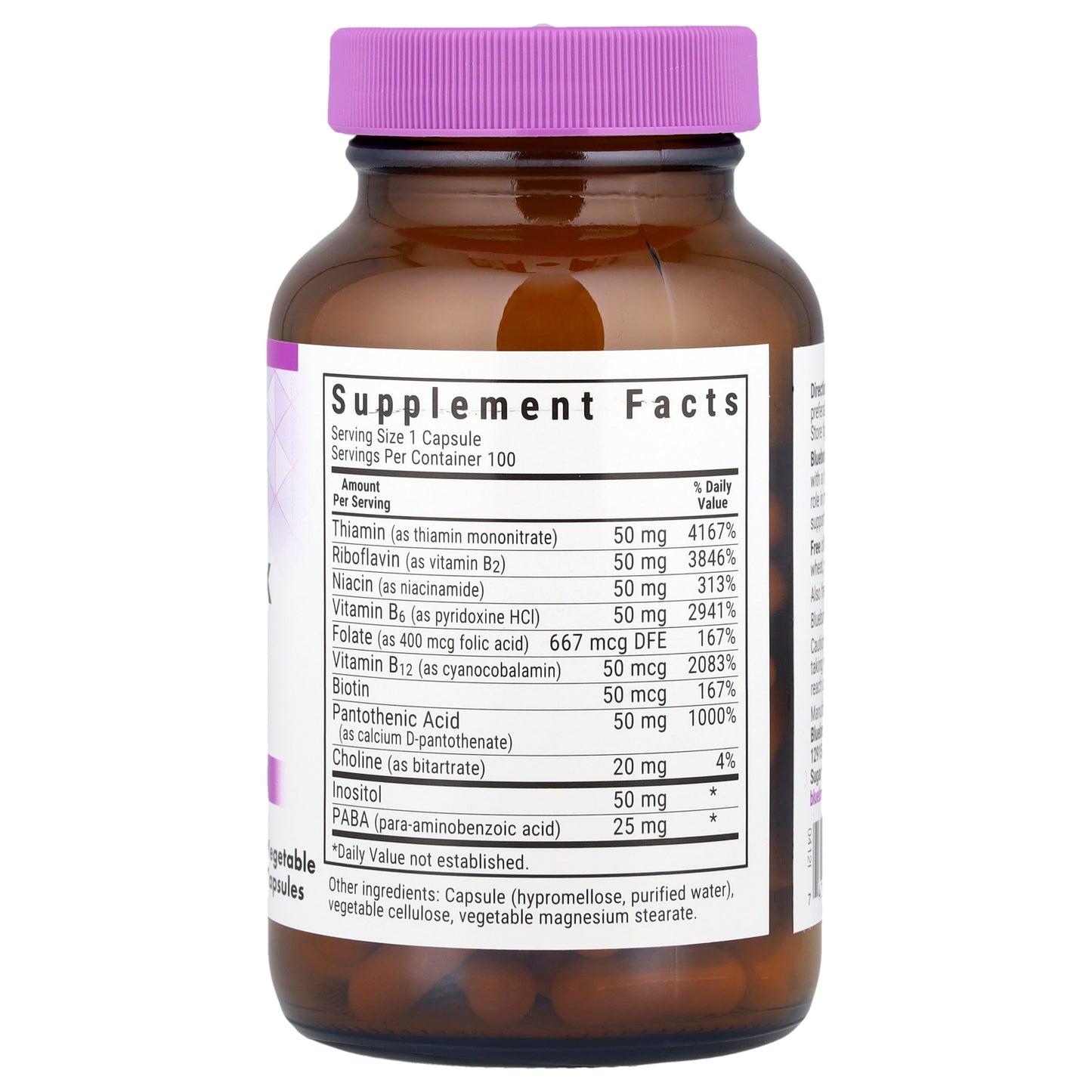 Bluebonnet Nutrition, B-Complex 50, 100 Vegetable Capsules