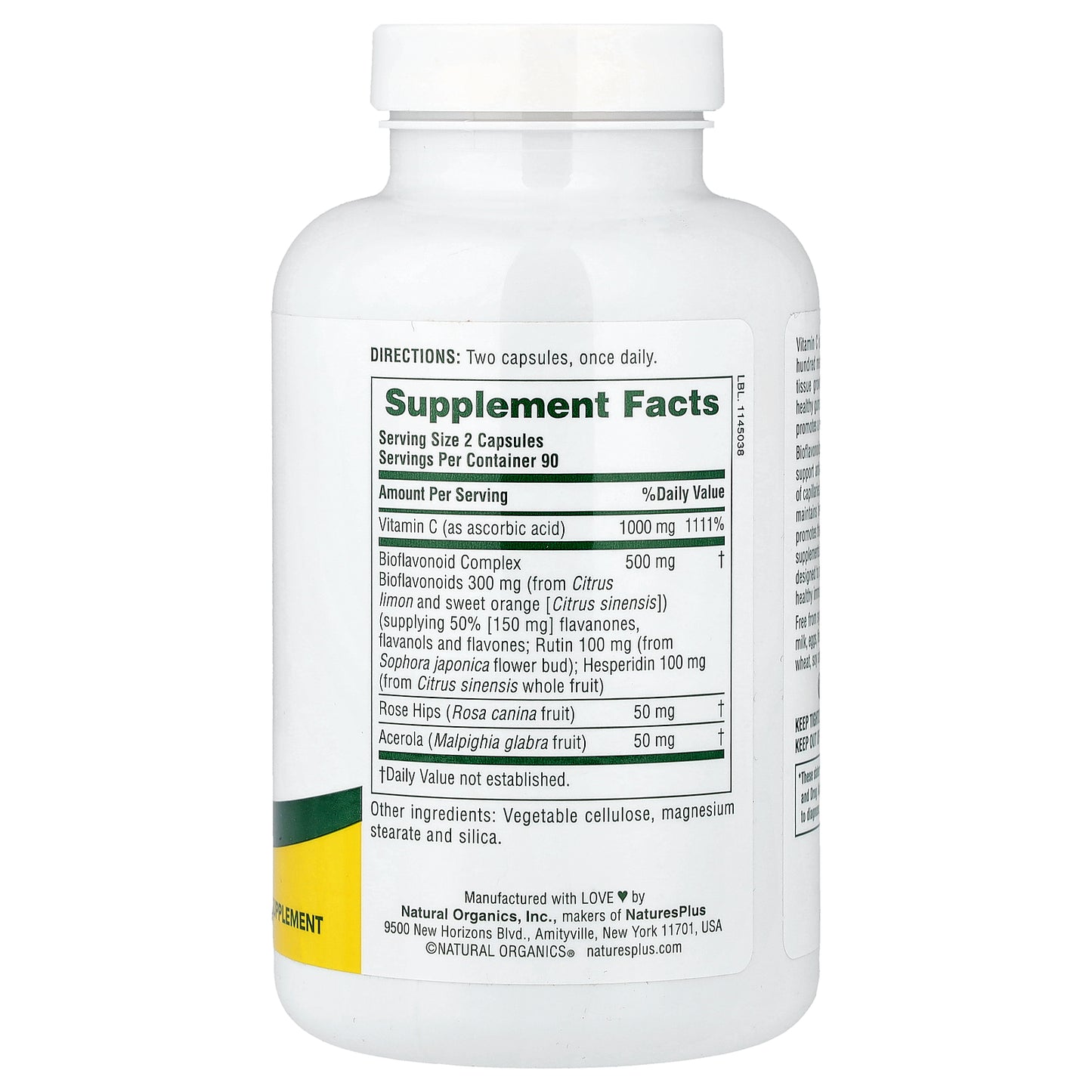 NaturesPlus, Super C Complex, 180 Capsules