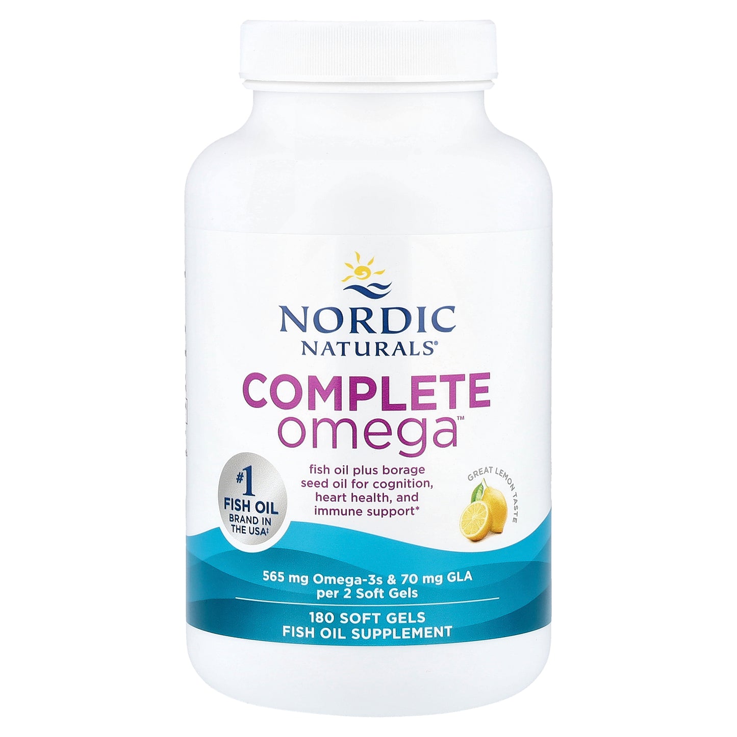 Nordic Naturals, Complete Omega™, Lemon, 180 Soft Gels