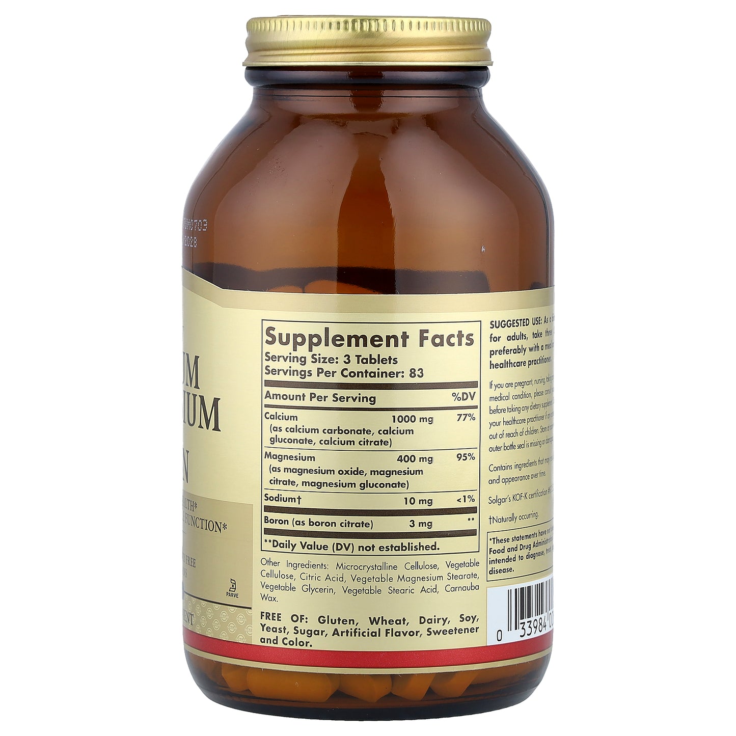 Solgar, Calcium Magnesium Plus Boron, 250 Tablets