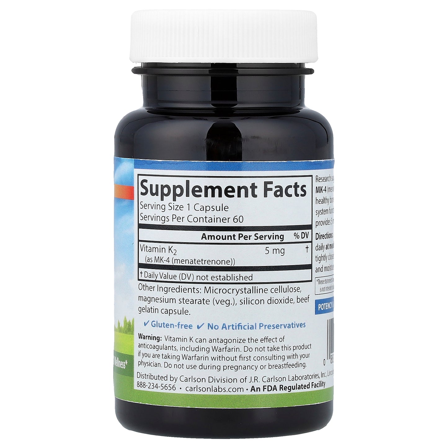 Carlson, Vitamin K2, 5 mg, 60 Capsules