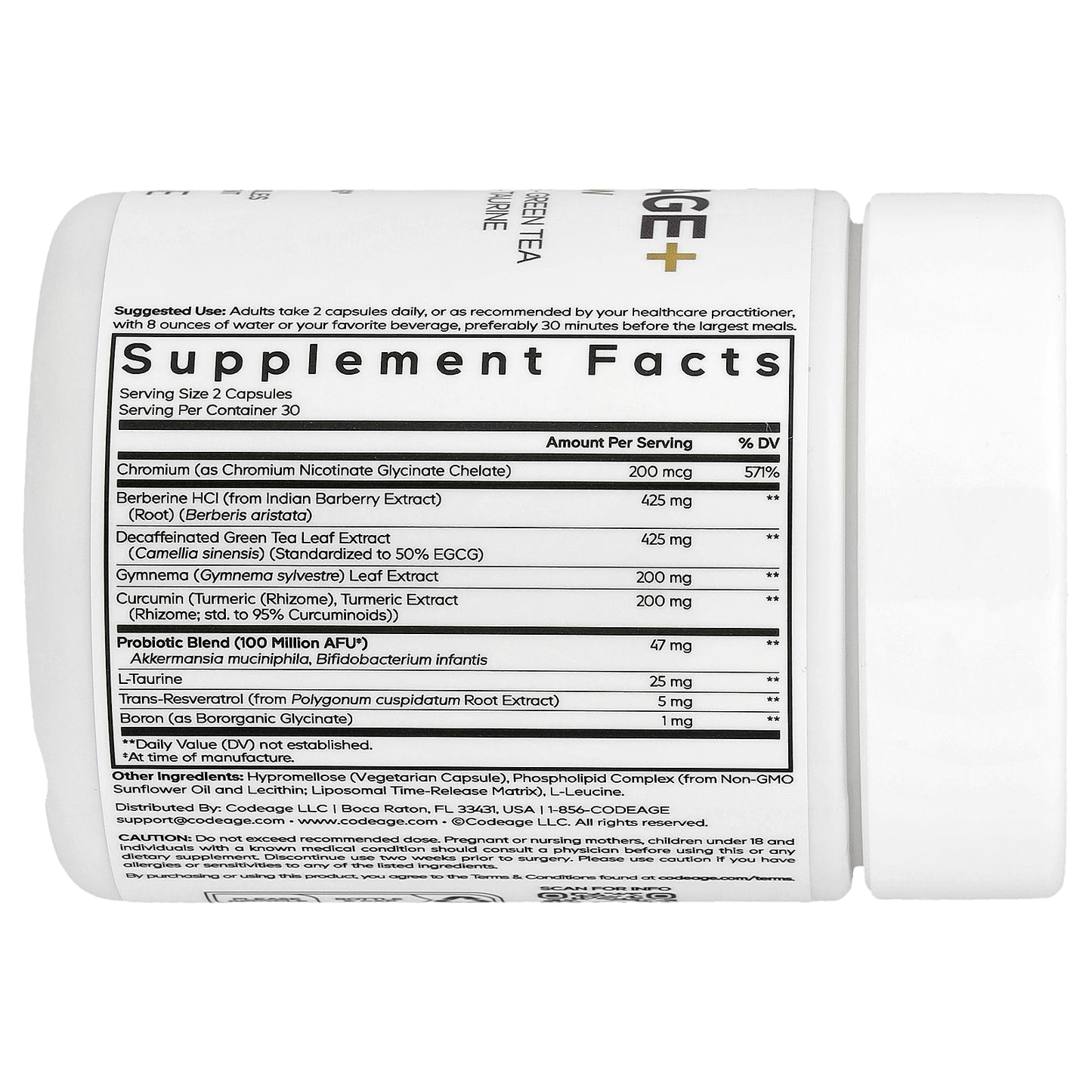 Codeage, GLP-Advantage+, 60 Vegetable Capsules