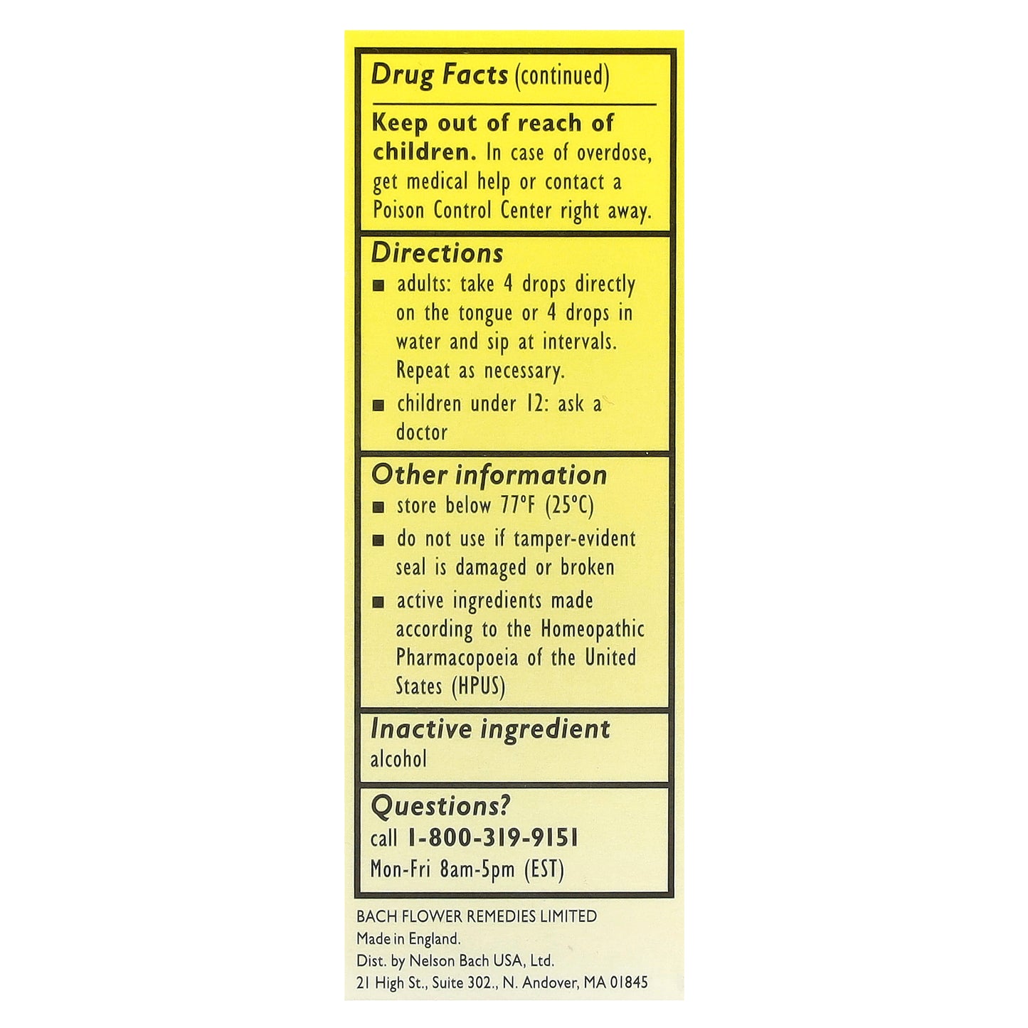 Bach, Original Flower Remedies, Rescue Remedy®, Natural Stress Relief, 0.35 fl oz (10 ml)